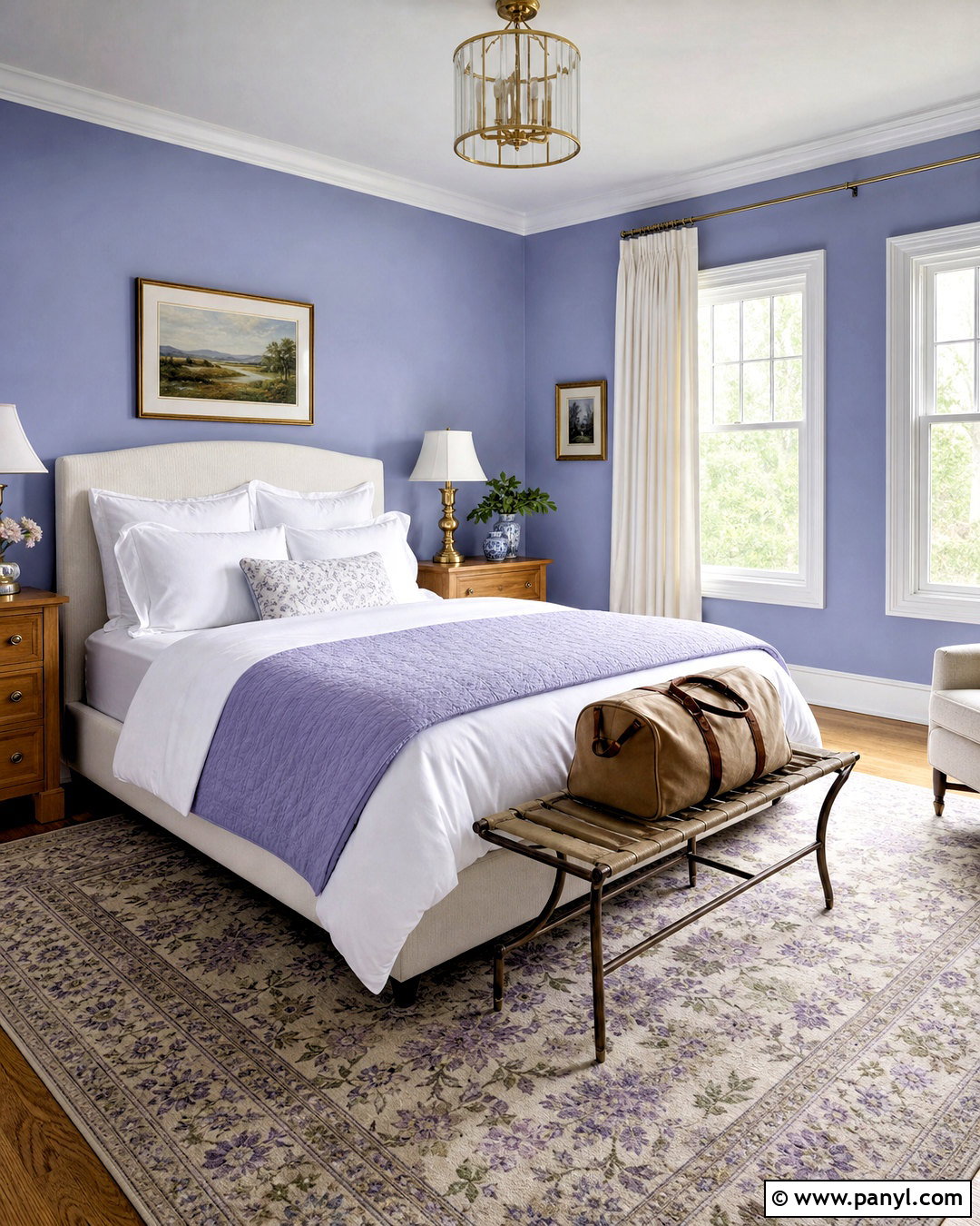 Periwinkle Blue Guest Room Walls - 20 blue wall design ideas