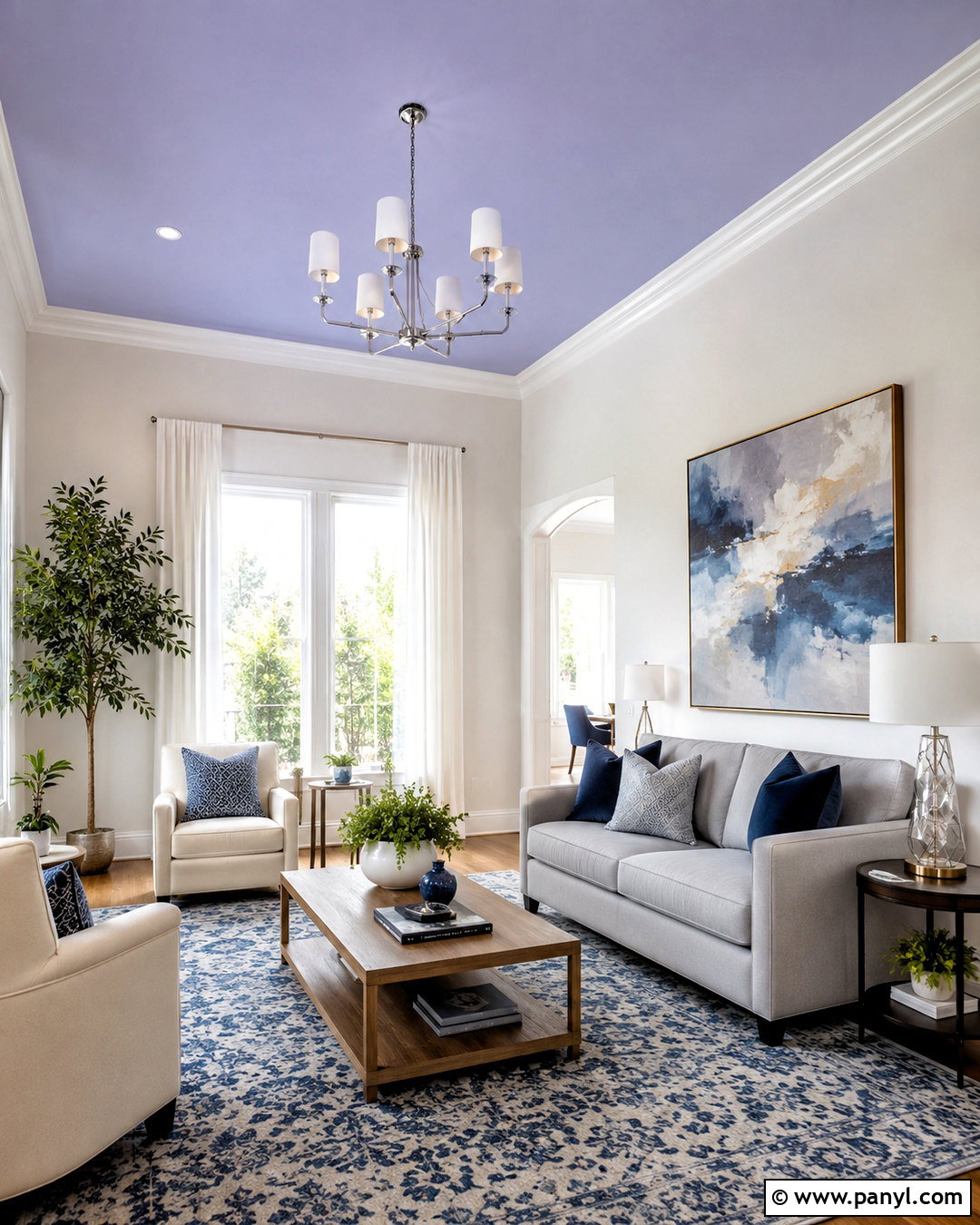 Periwinkle Ceiling Living Room - 20 periwinkle colour ideas