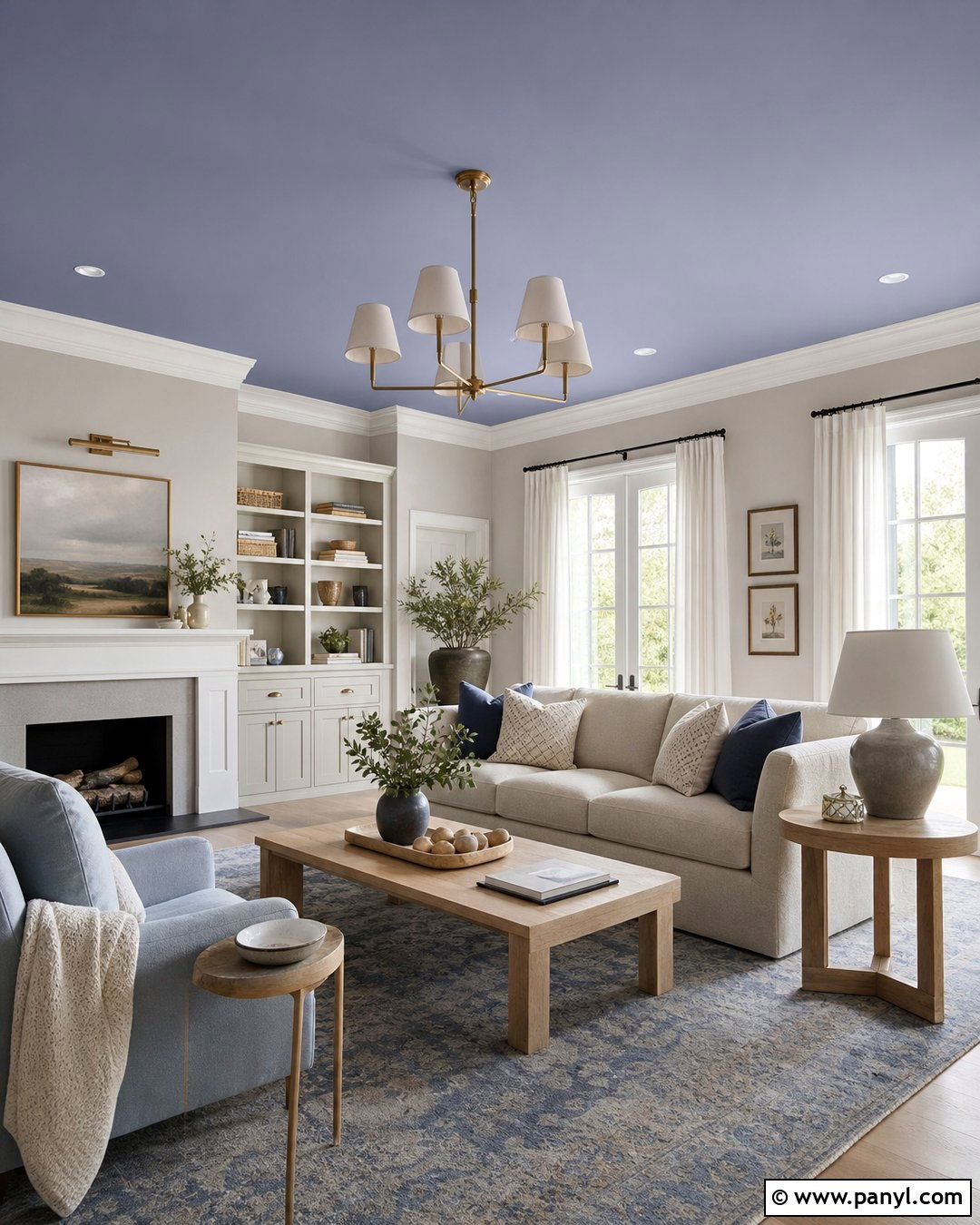 Periwinkle Ceiling With Neutral Walls - 25 Periwinkle Wall Color Ideas