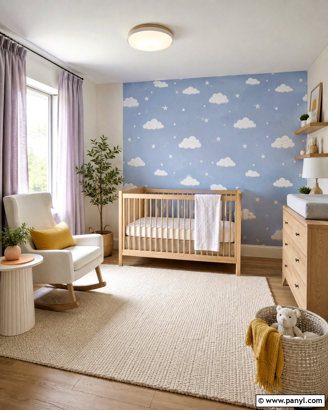Periwinkle Cloud Wallpaper Nursery - 20 periwinkle wallpaper ideas
