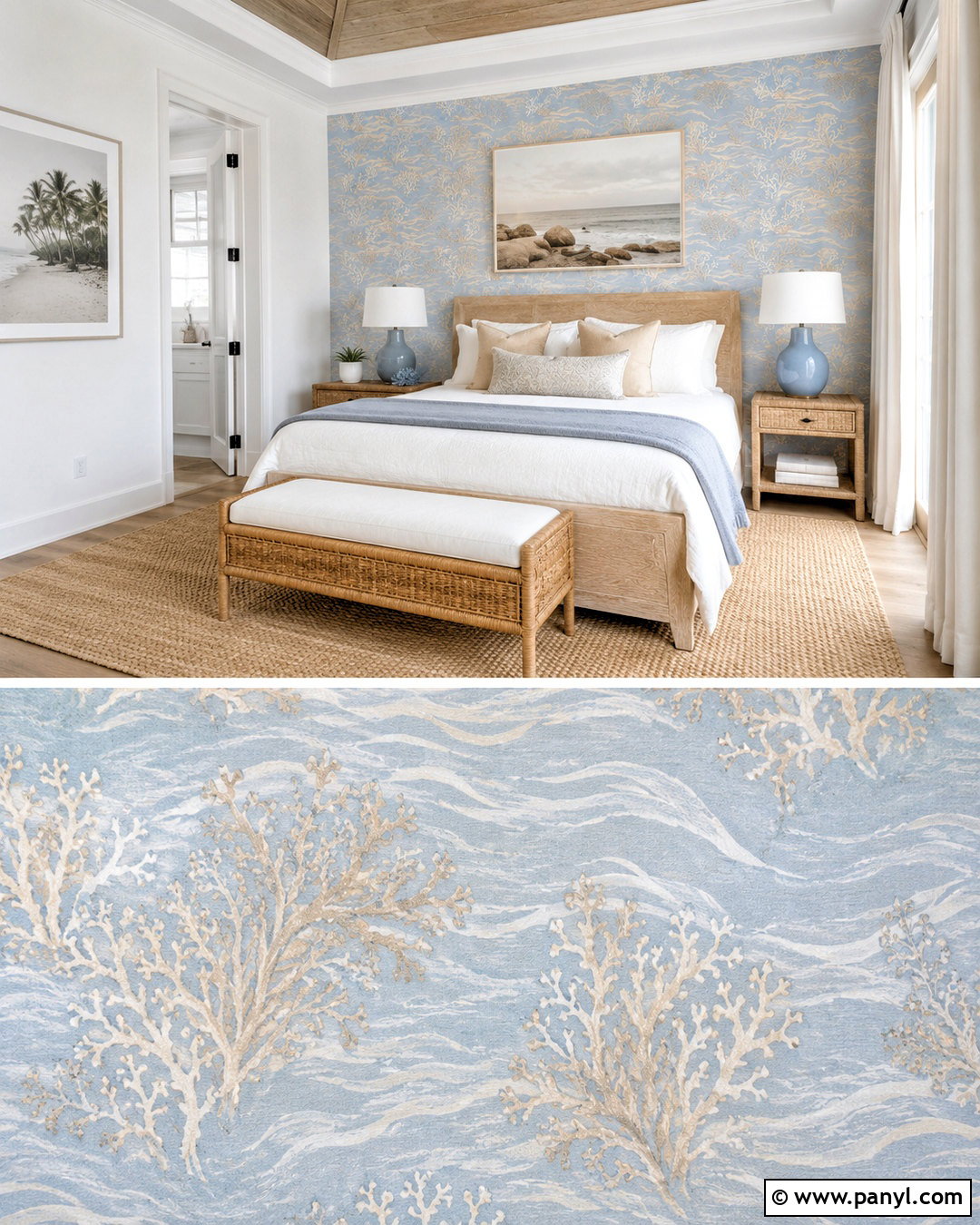 Periwinkle Coastal Wallpaper Guest Room - 20 periwinkle wallpaper ideas