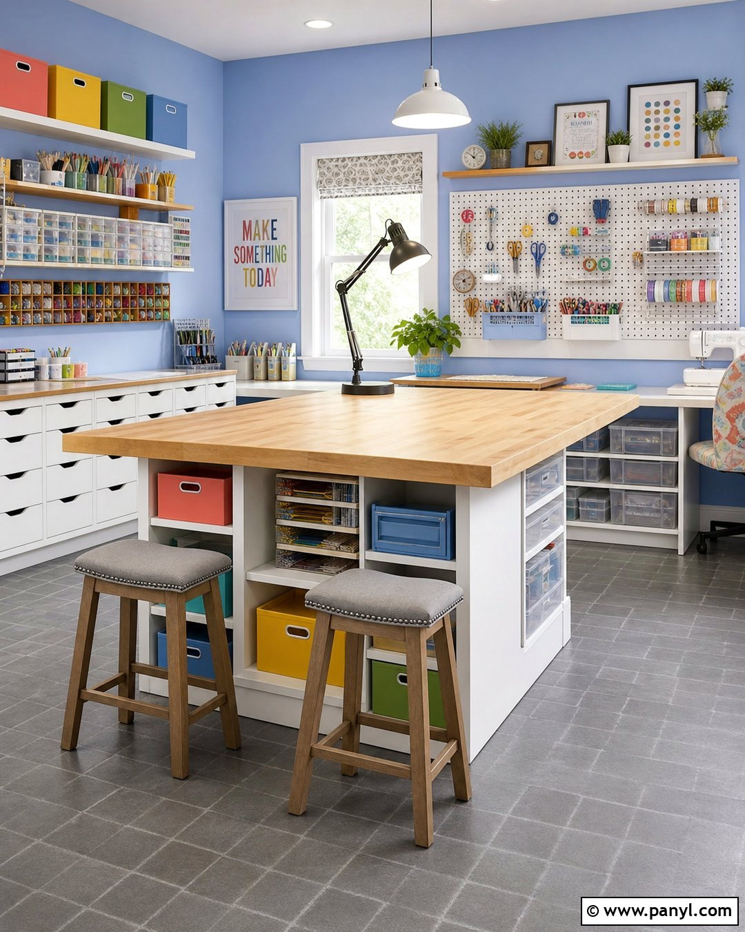 Periwinkle Craft Room Walls - 35 periwinkle walls