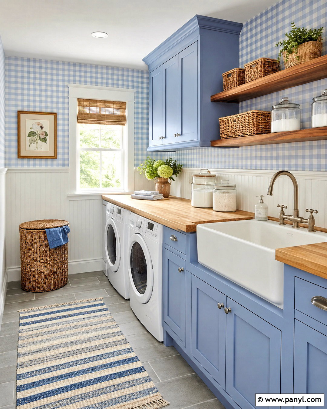 Periwinkle Gingham Wallpaper Laundry Room - 20 periwinkle wallpaper ideas