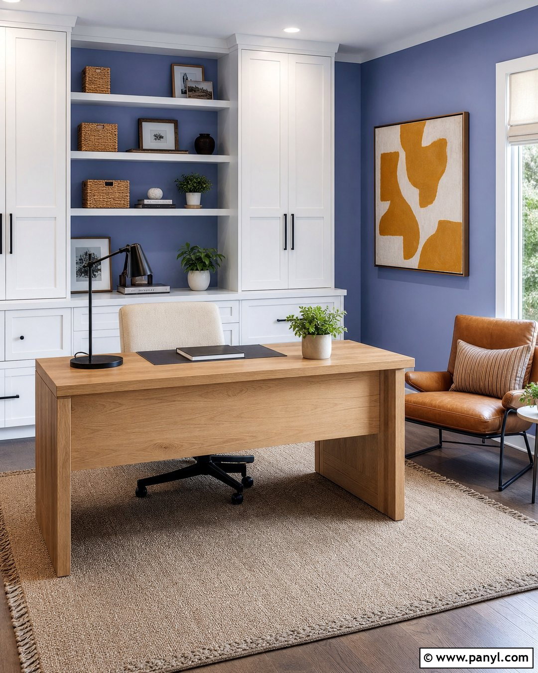 Periwinkle Home Office Walls - 35 periwinkle walls
