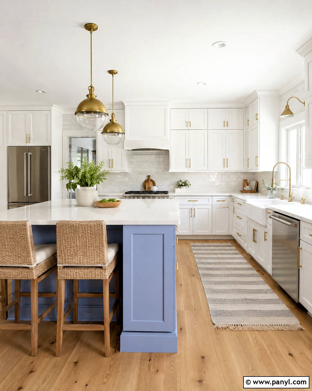 Periwinkle Kitchen With White Cabinets - 20 periwinkle room ideas