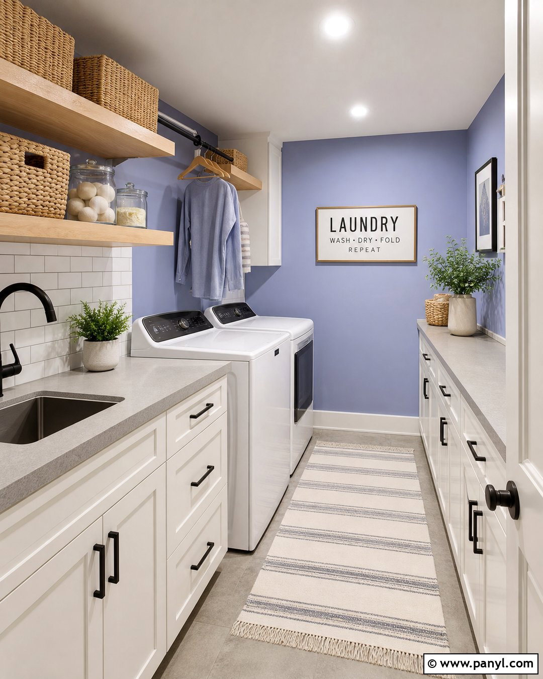 Periwinkle Laundry Room - 25 Periwinkle Wall Color Ideas