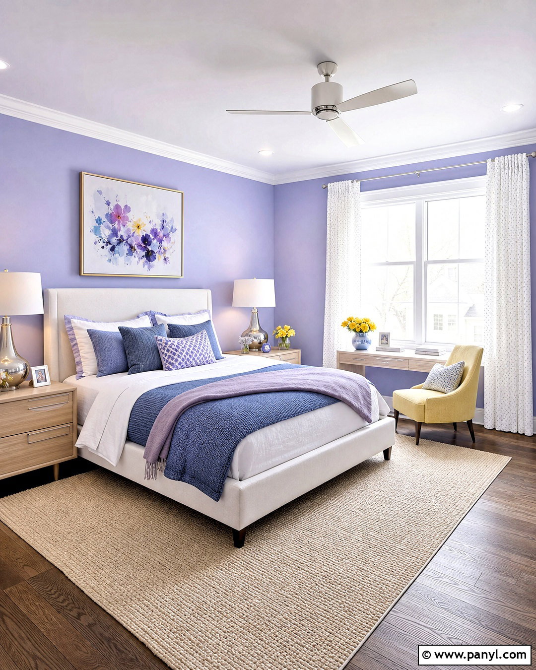 Periwinkle Purple Bedroom - 20 purple paint colors bedroom ideas