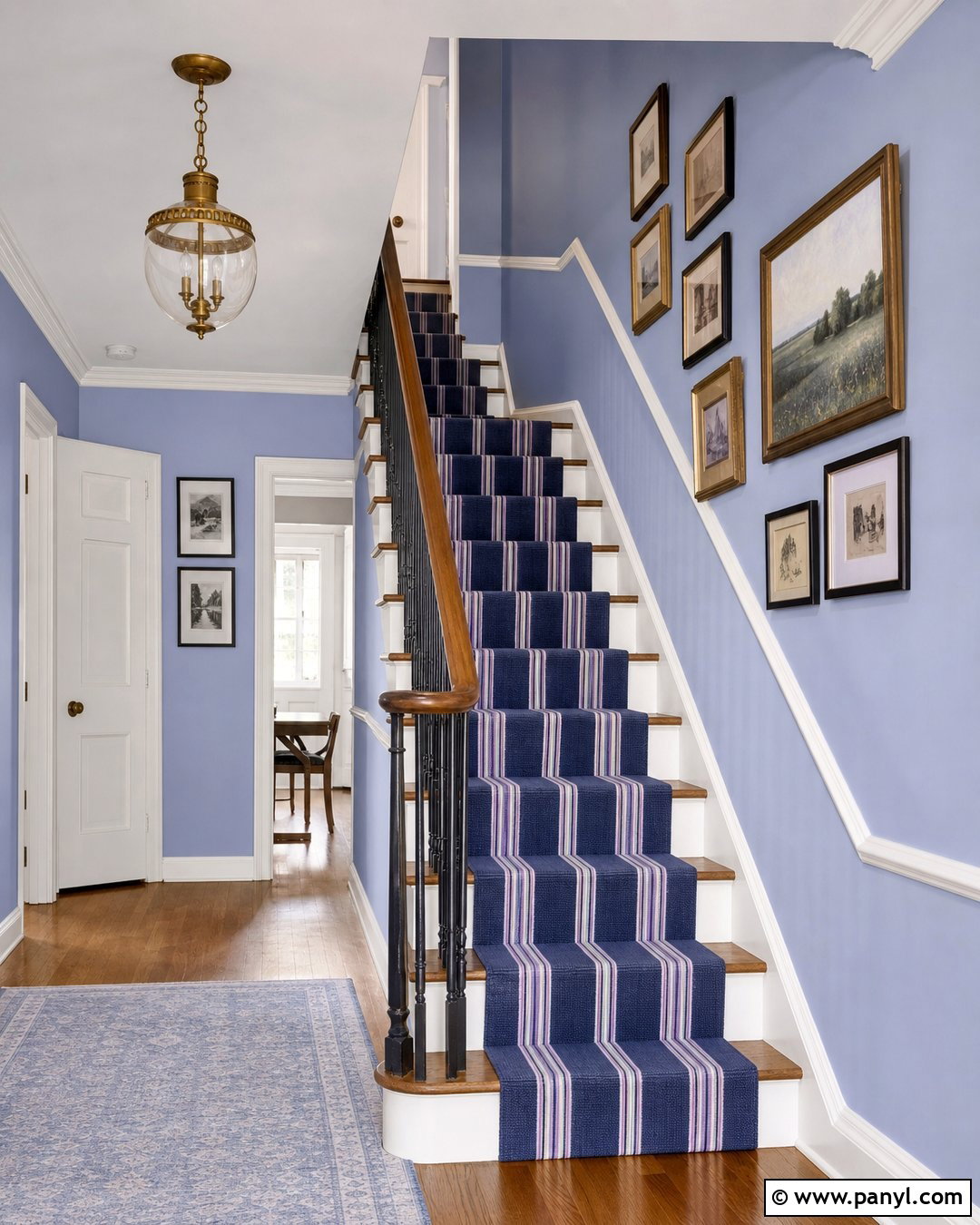 Periwinkle Stairway Walls - 35 periwinkle walls