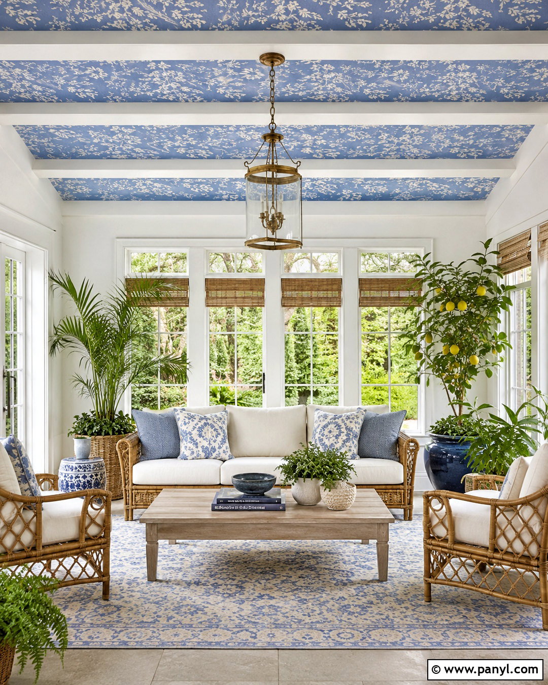 Periwinkle Wallpaper Ceiling Sunroom - 20 periwinkle wallpaper ideas