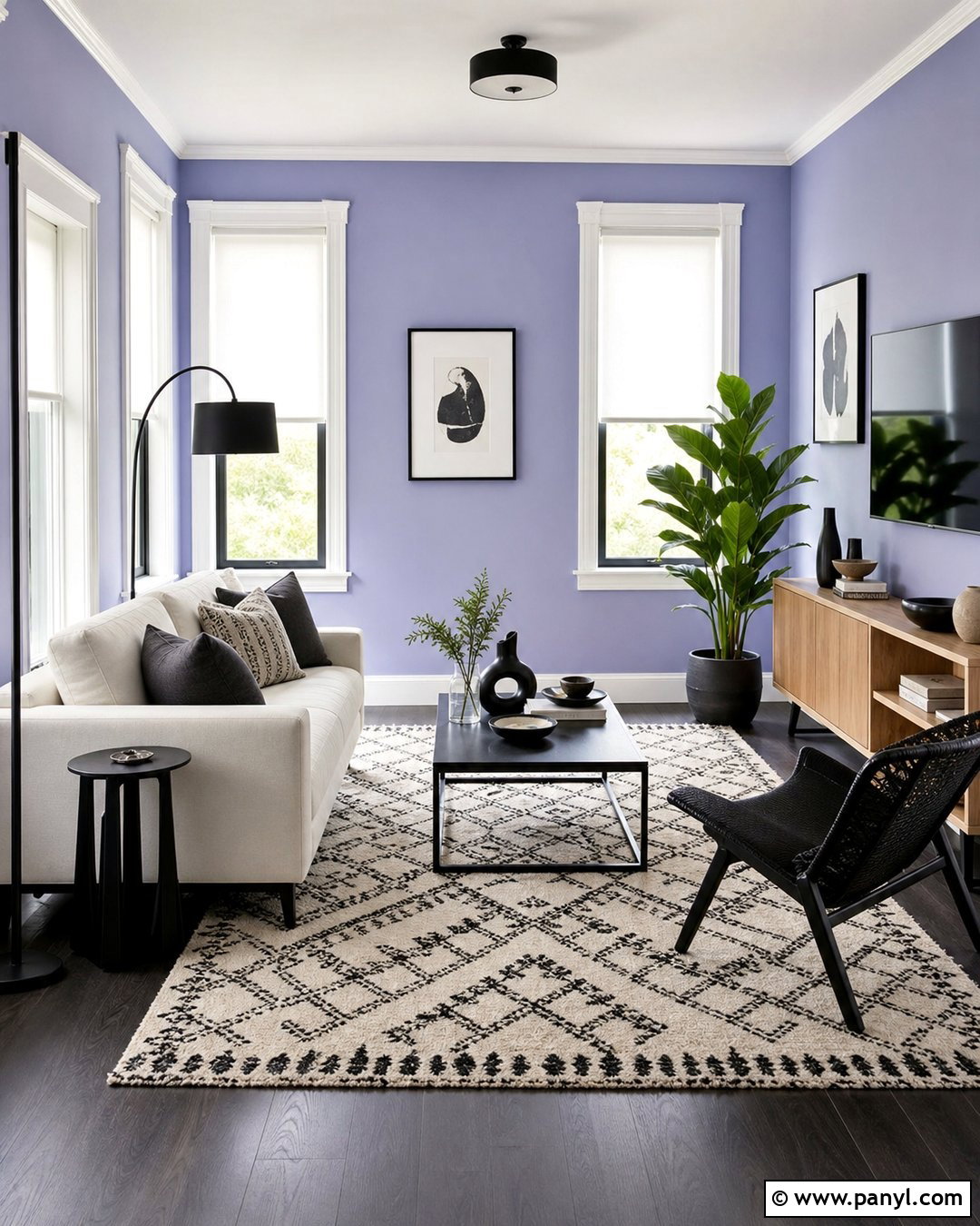Periwinkle Walls With Black Accents - 35 periwinkle walls