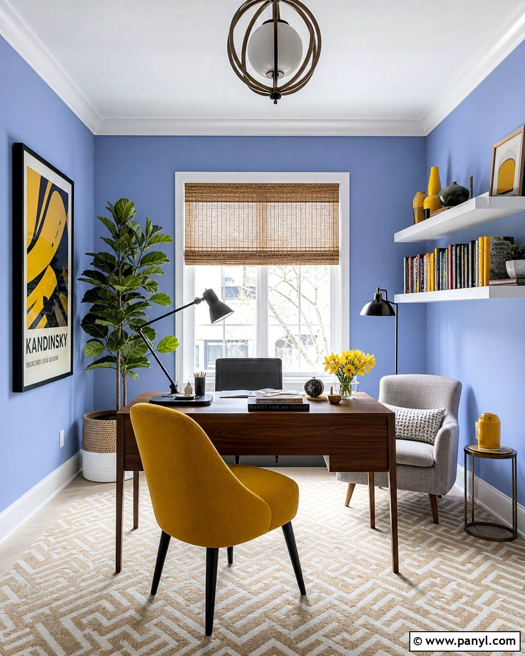 Periwinkle Walls With Mustard Yellow - 35 periwinkle walls