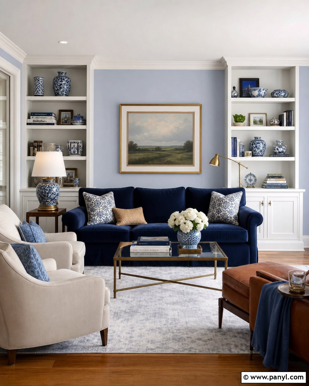 Periwinkle Walls With Navy Accents - 35 periwinkle walls