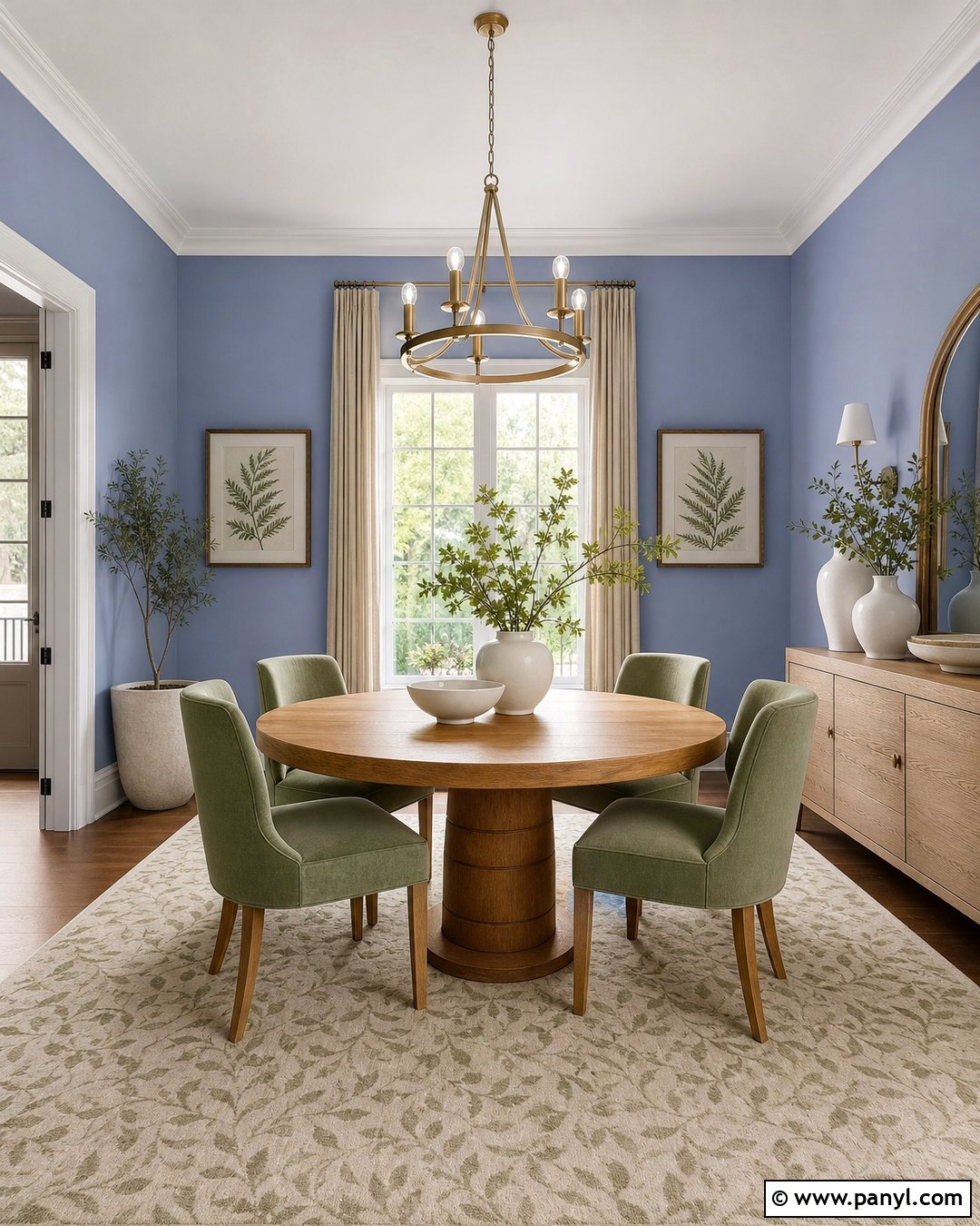 Periwinkle Walls With Sage Green - 35 periwinkle walls
