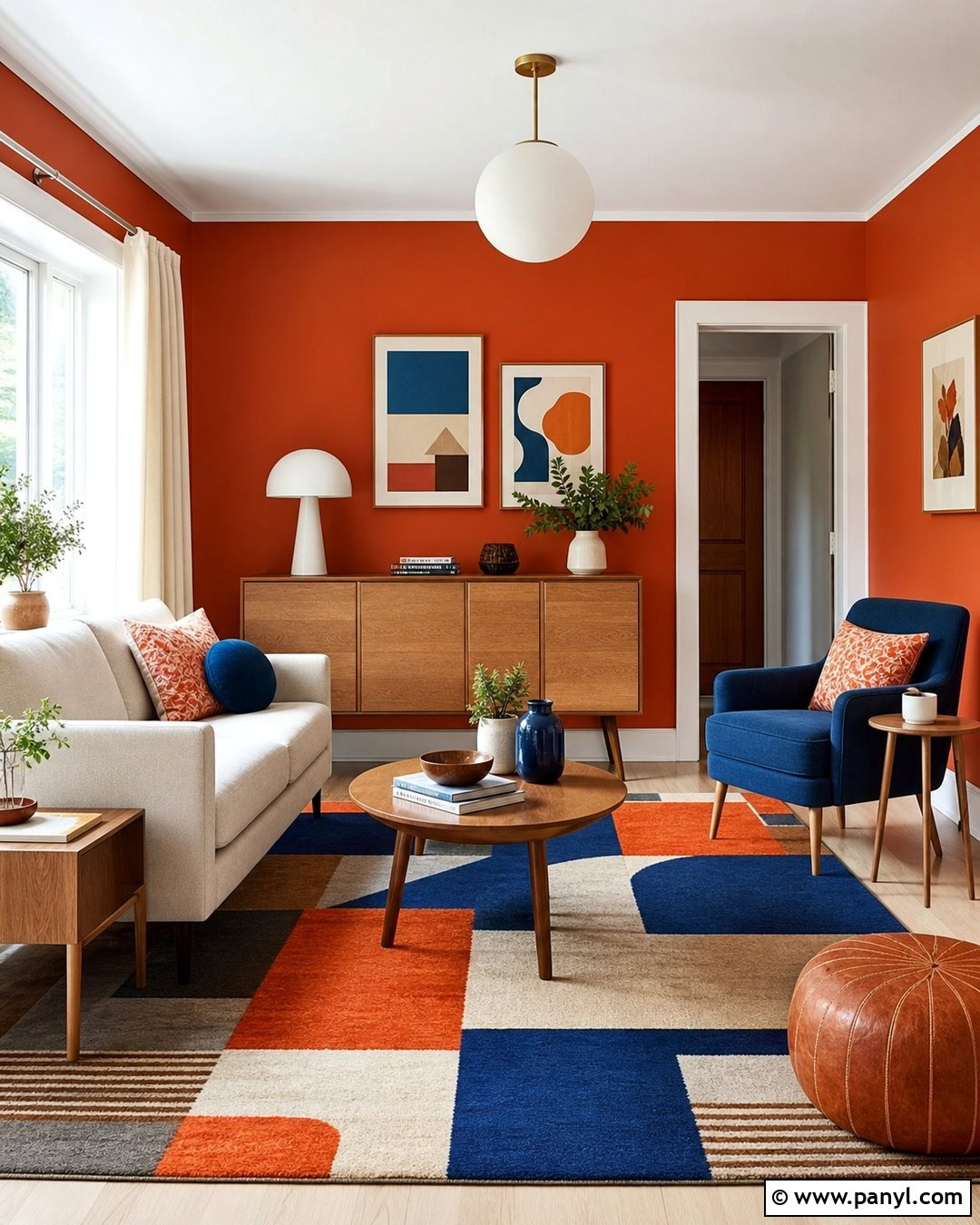 Persimmon Orange Wall Color - 25 Trending Wall Colors 2027