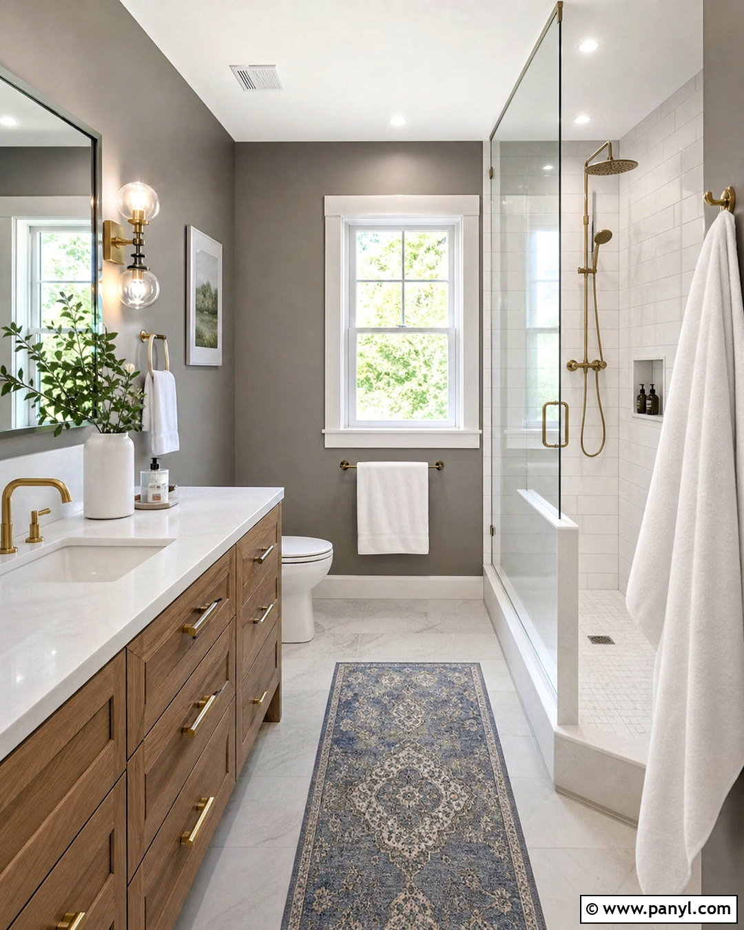 Pewter Gray Bathroom - 20 gray wall color ideas