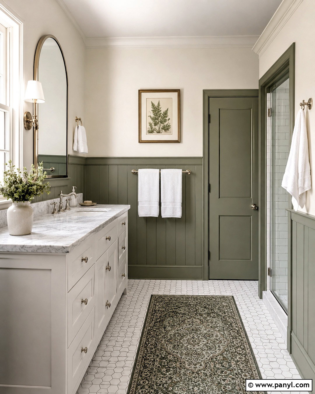 Pewter Green Bathroom Wall Paneling - 20 pewter green bathroom ideas