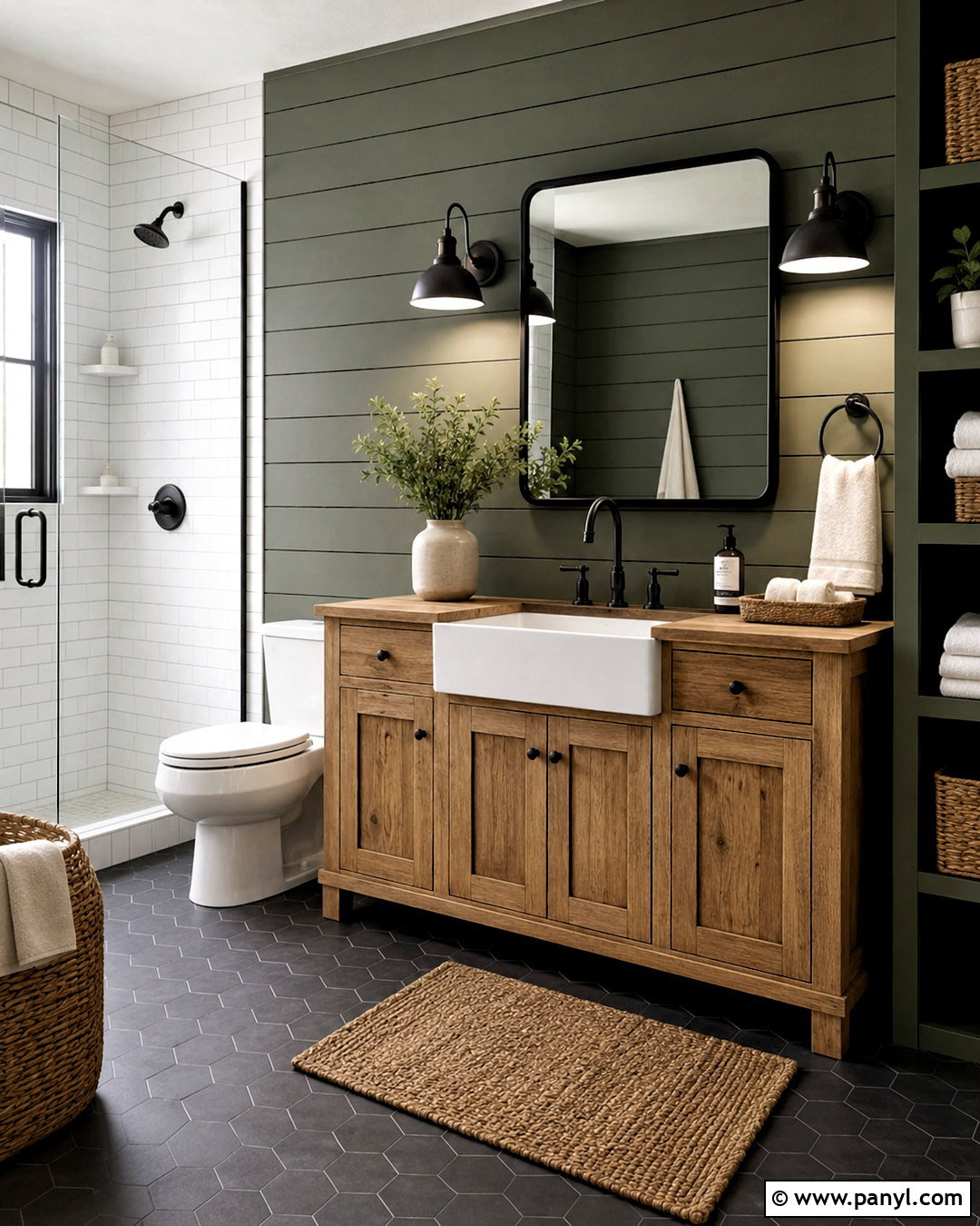 Pewter Green Farmhouse Bathroom - 20 pewter green bathroom ideas