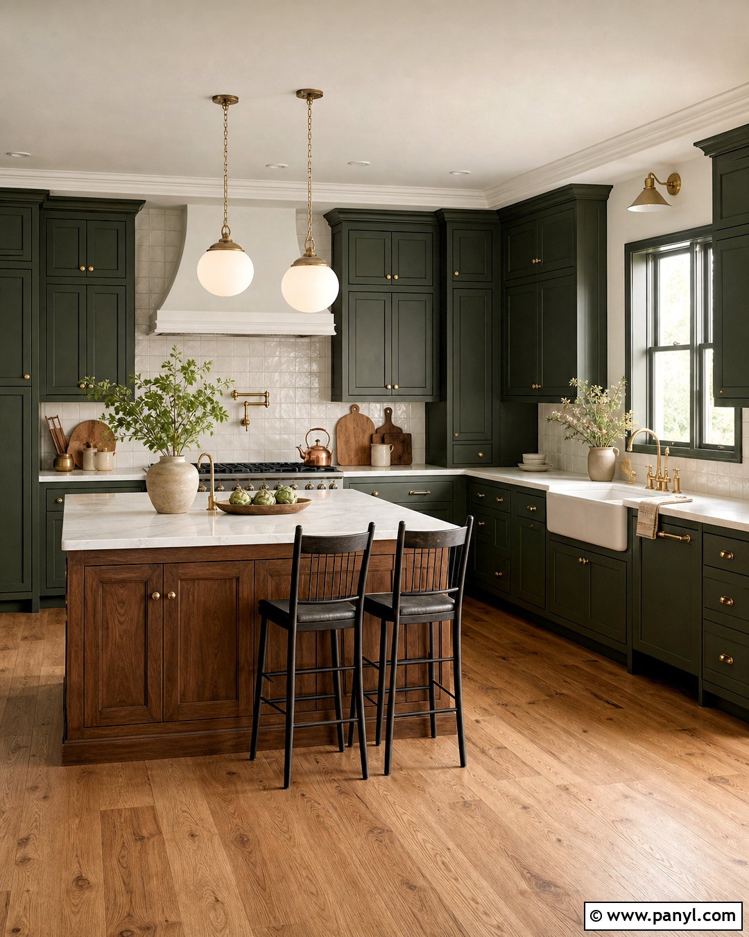 Pewter Green Kitchen - 20 green room colors