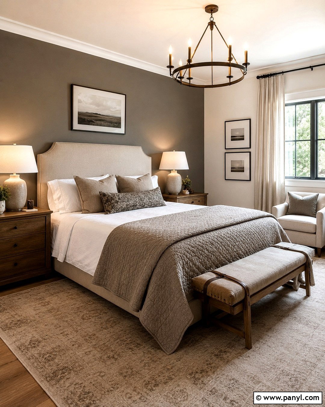 Pewter Guest Bedroom Accent Wall - 20 Neutral Color Accent Wall Ideas
