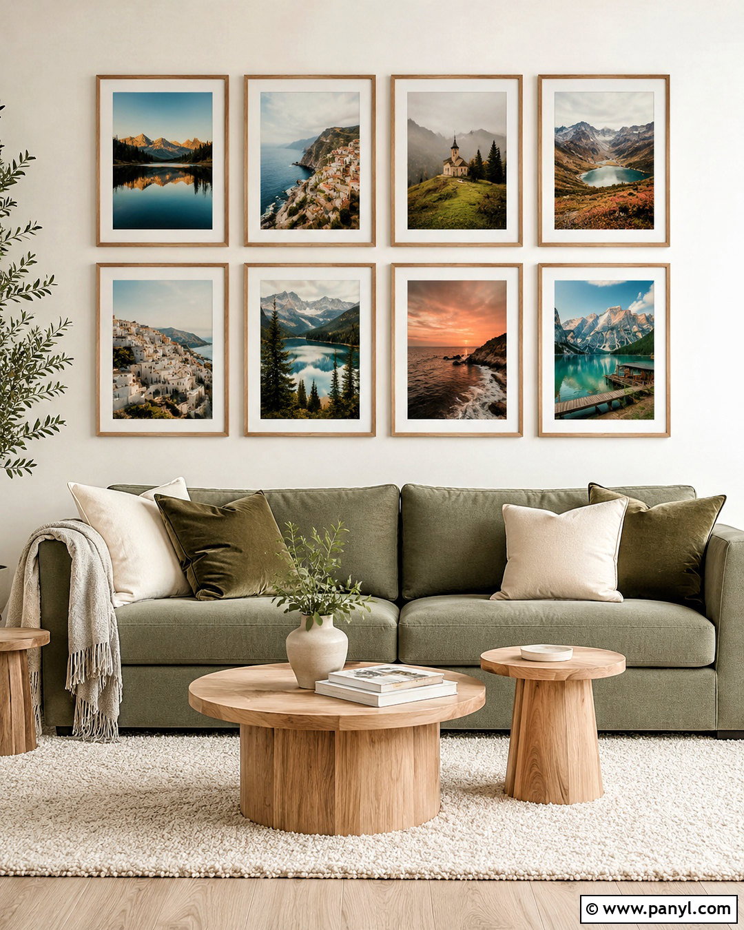 Photo Collage Wall Above Sofa - 20 photo collage wall ideas
