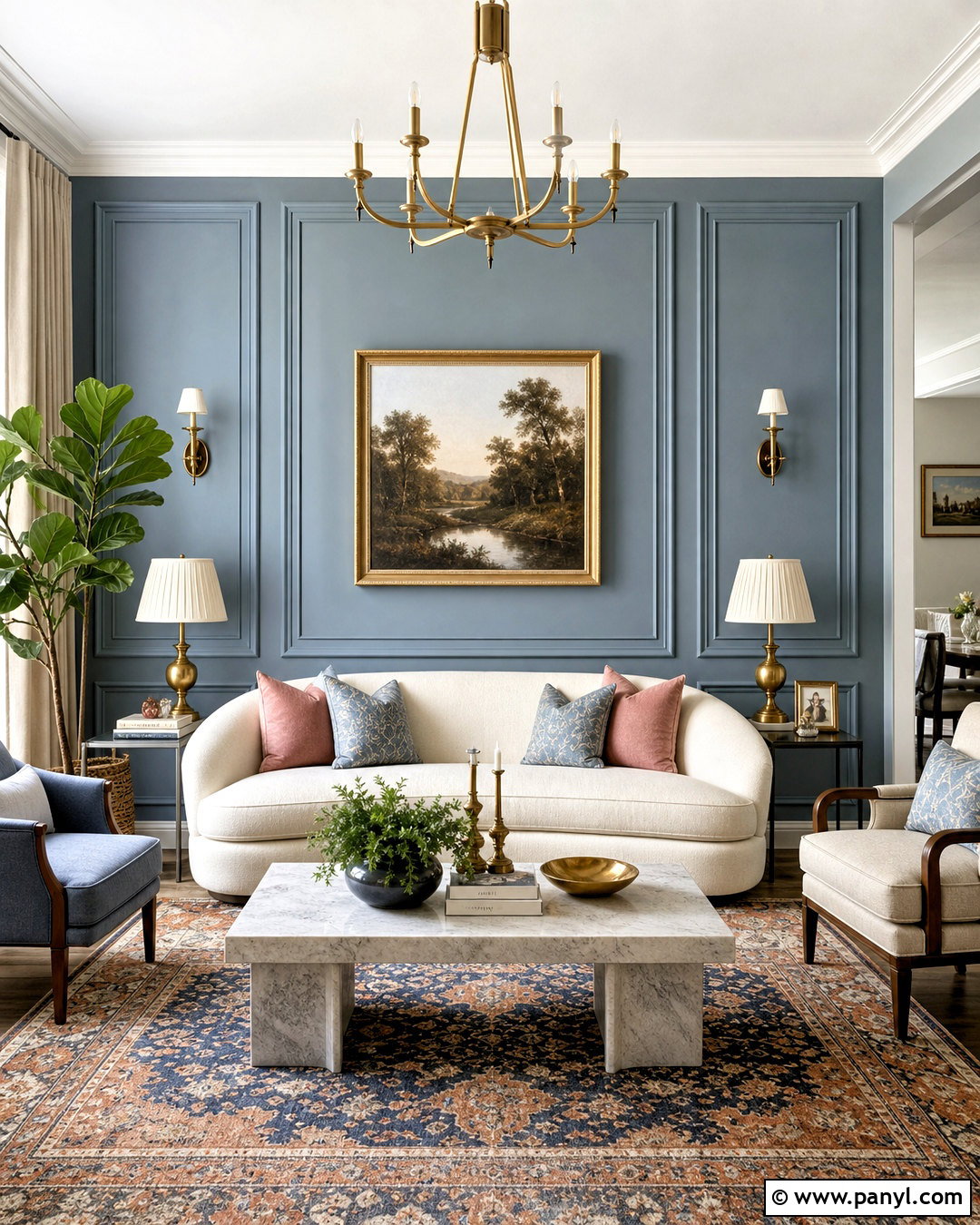 Picture Frame Molding Accent Wall - 20 accent wall for living room ideas