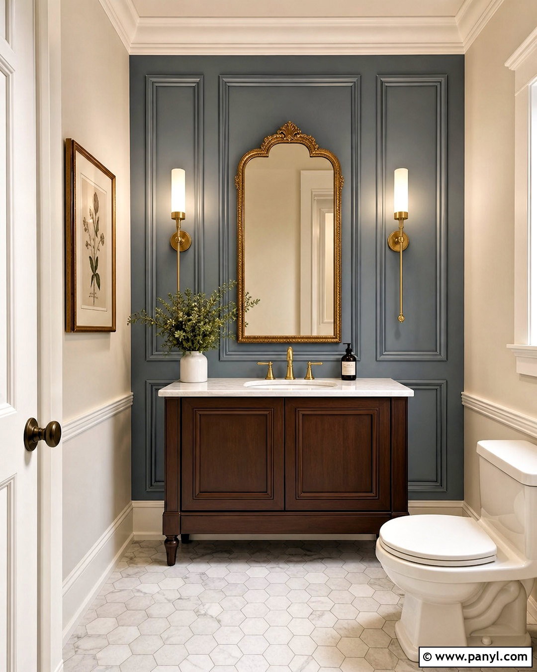 Picture Frame Molding Half Bath Accent Wall - 20 half bath accent wall ideas