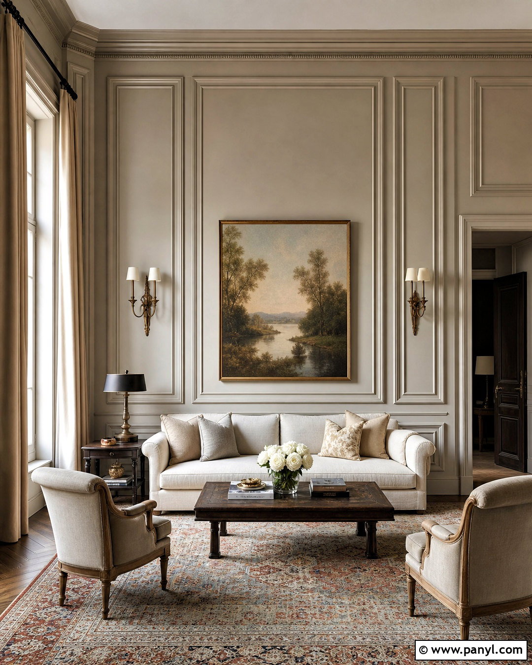 Picture Frame Molding On Tall Walls - 20 high ceiling wall decor living room ideas