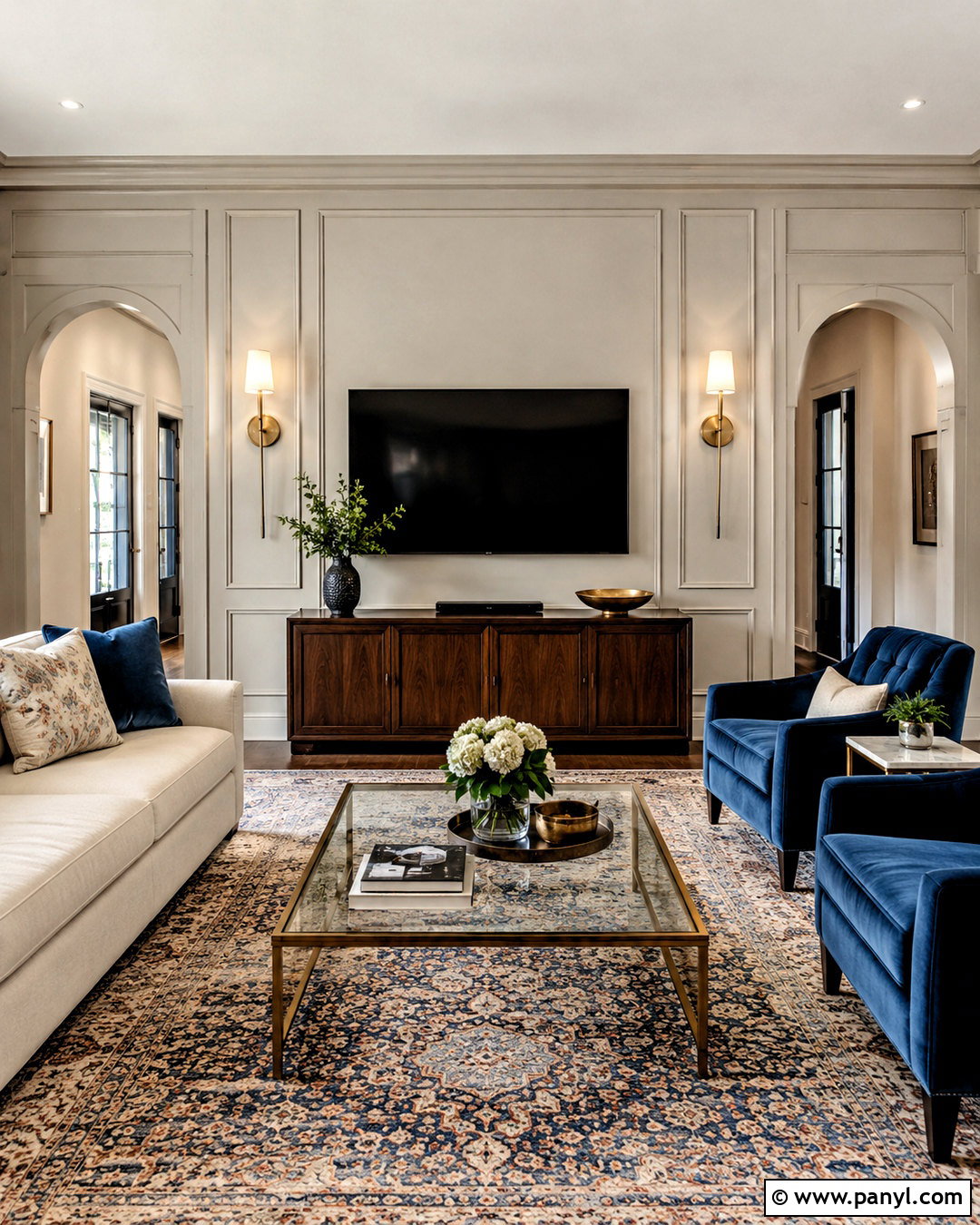 Picture Frame Molding TV Wall - 20 living room tv wall design ideas