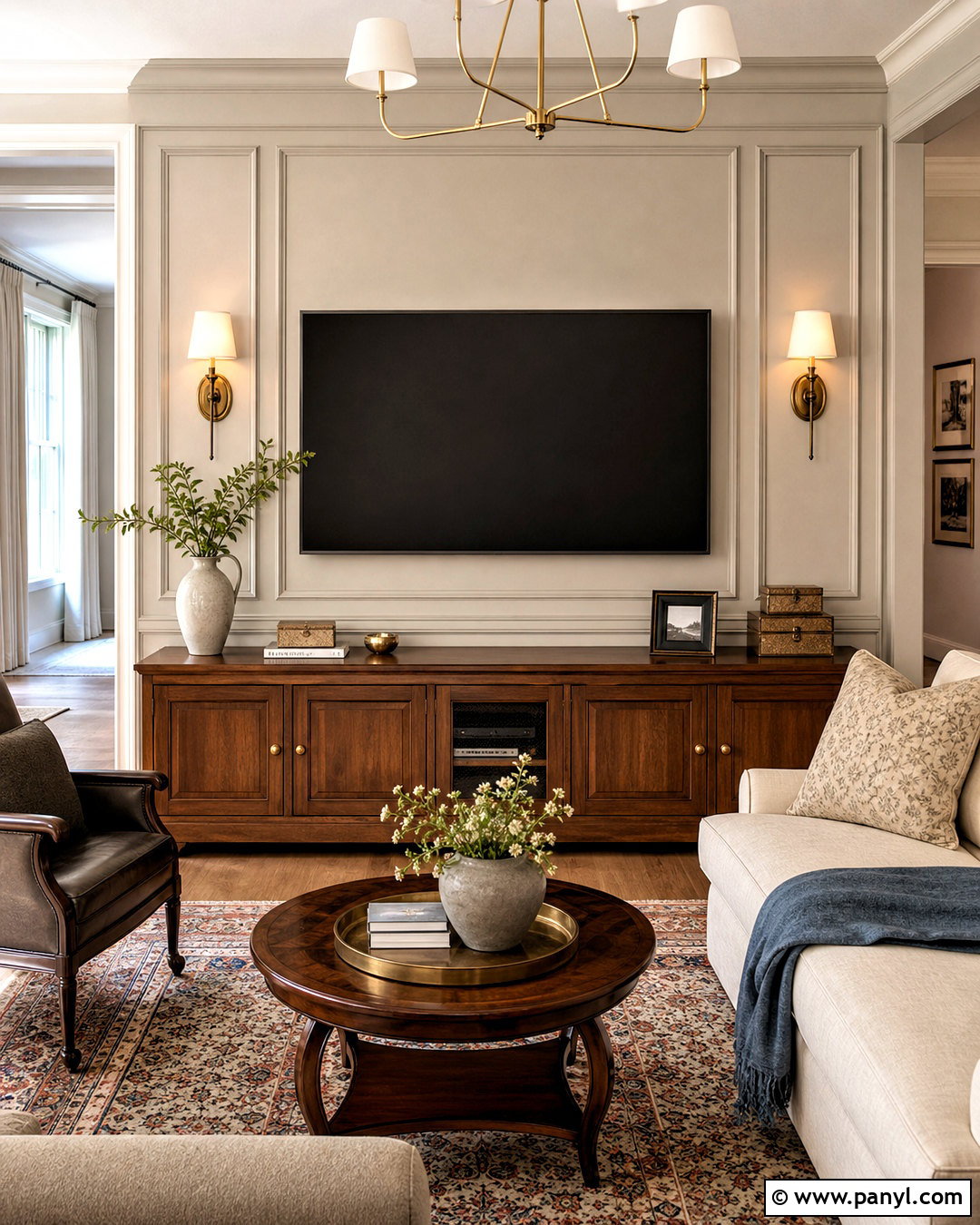 Picture Frame Molding TV Wall - 20 simple tv wall design ideas
