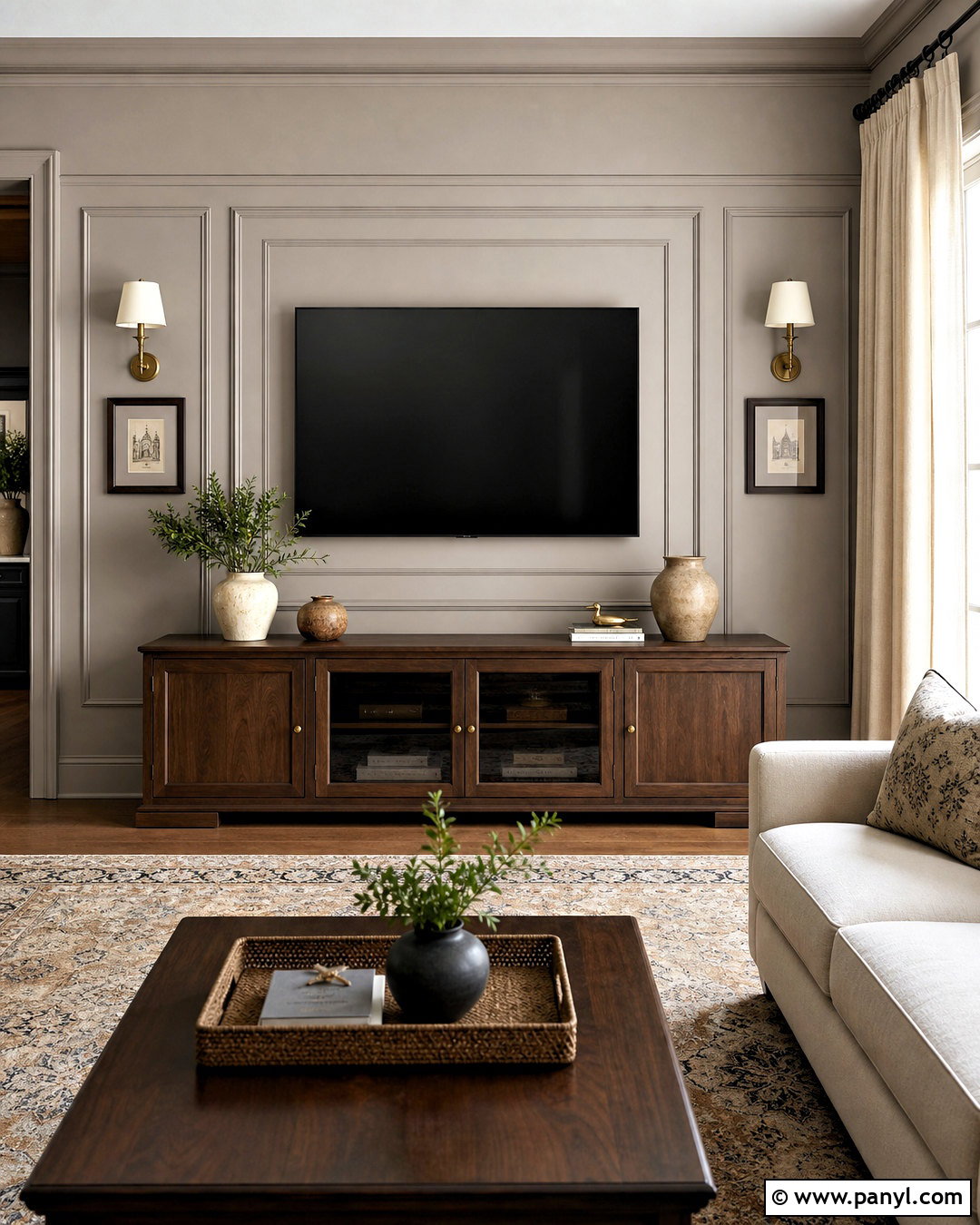 Picture Frame Molding TV Wall - 20 tv wall design diy ideas