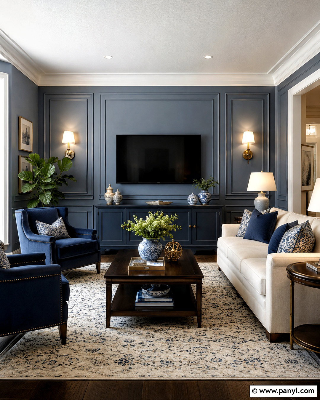 Picture Frame Molding Television Wall - 20 living room television wall ideas