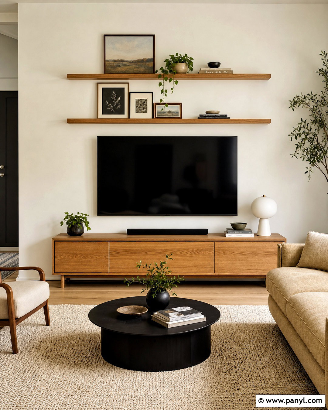 Picture Ledge TV Wall - 20 simple tv wall design ideas