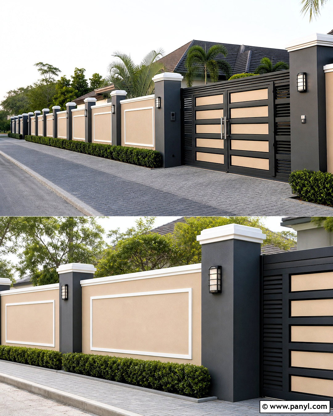 20 Simple Compound Wall Design Ideas for Modern Home Style