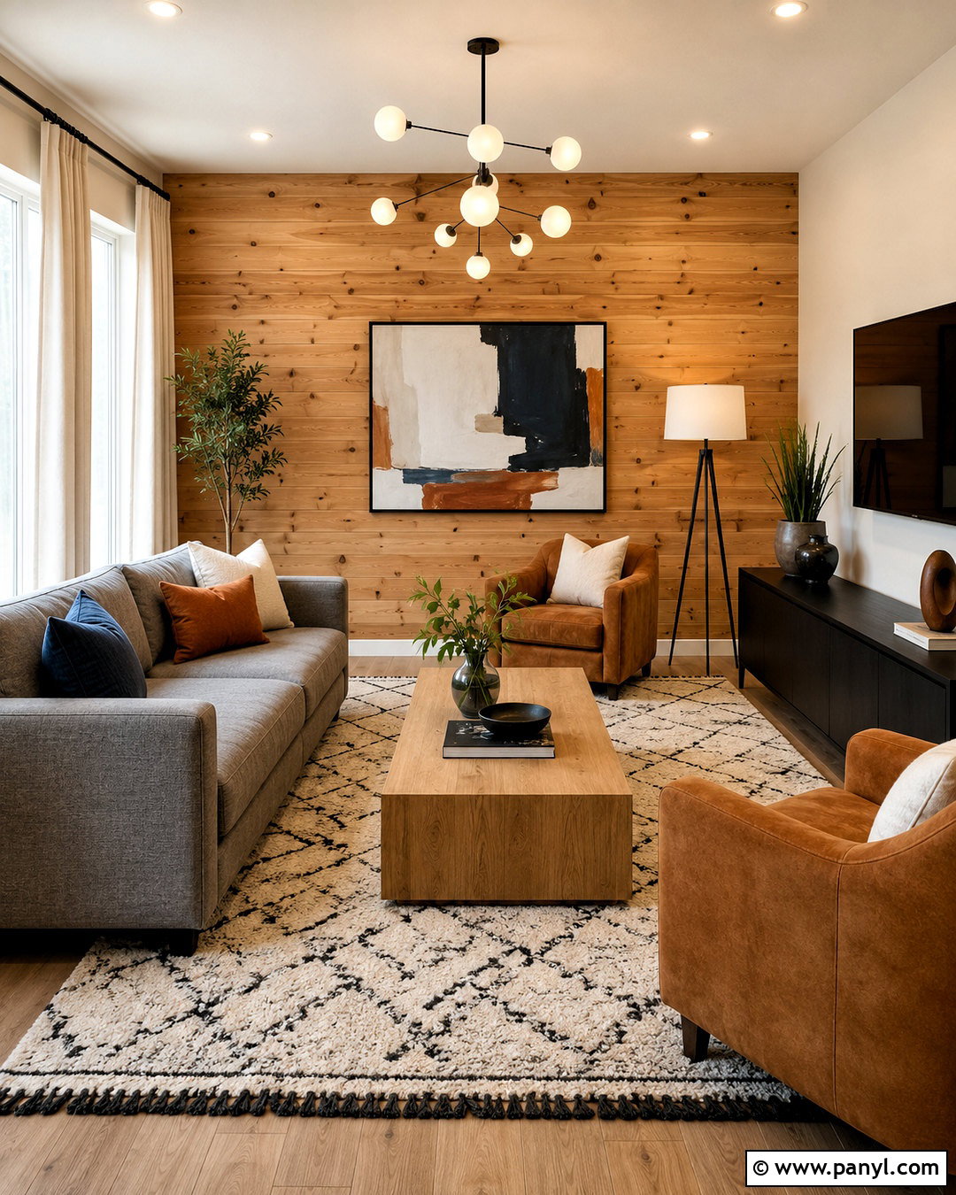 Pine Accent Wall Living Room - 20 pine walls living room ideas