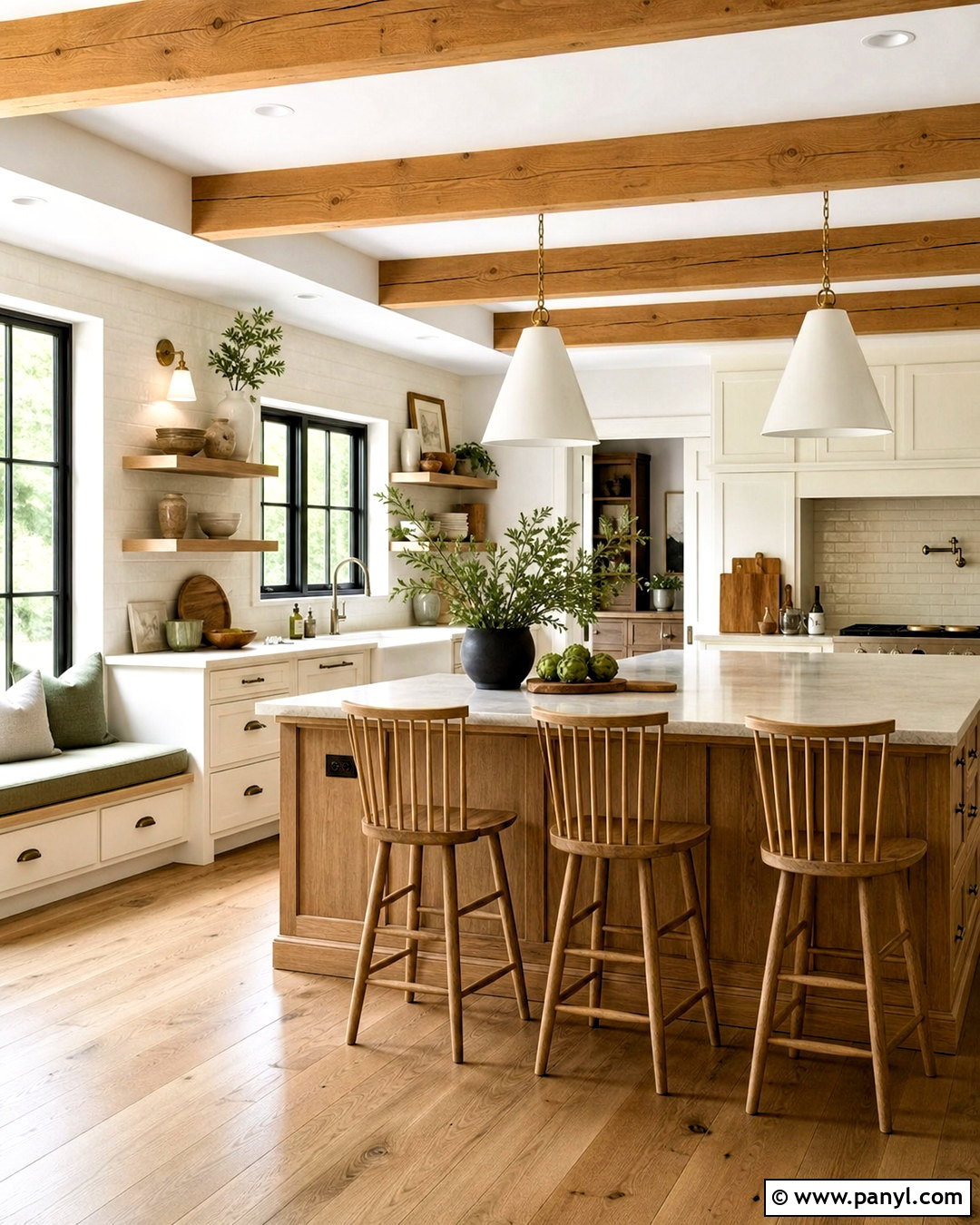 Pine And Oak Farmhouse Kitchen - 20 wood combination interior ideas