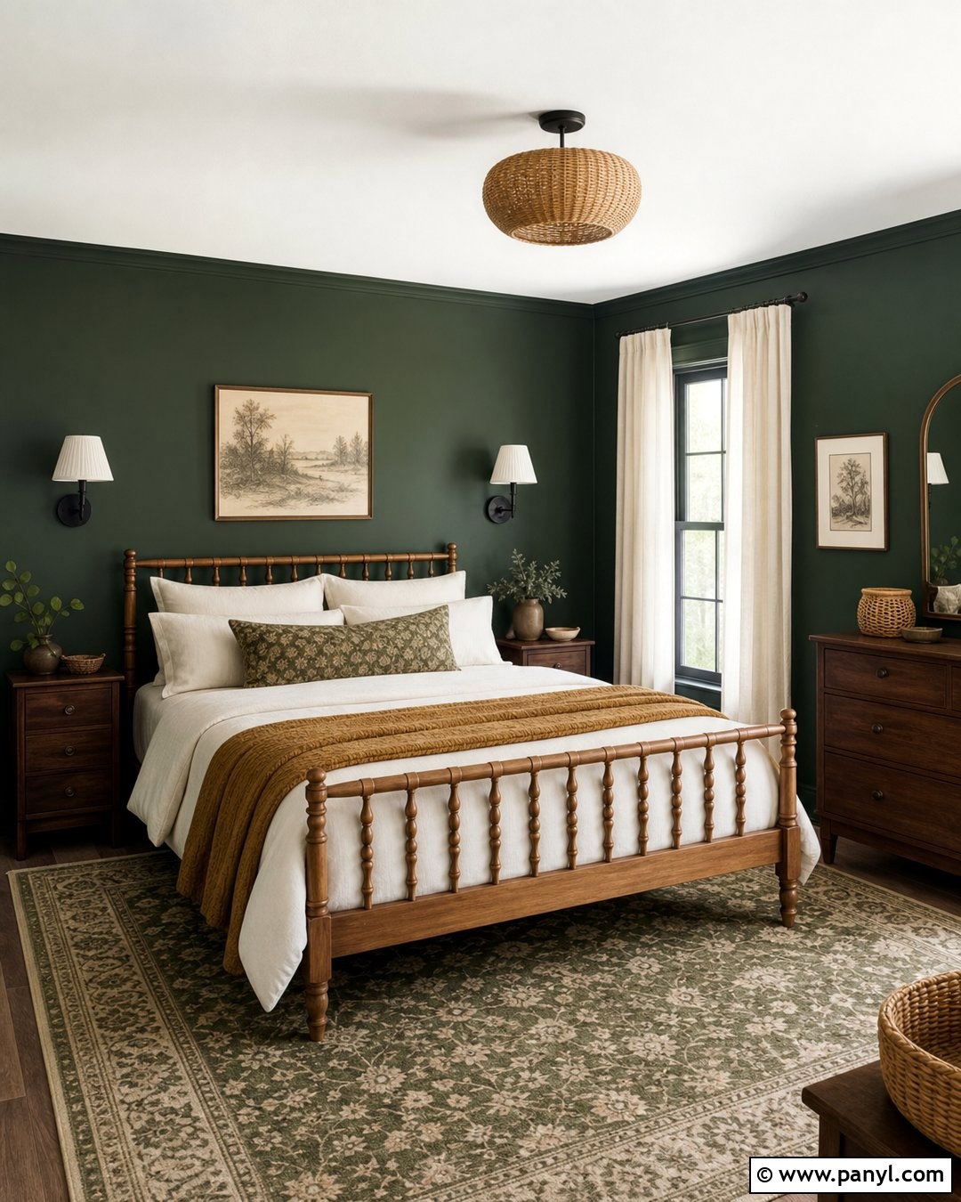 Pine Green Wall Color Bedroom - 30 Moody Wall Color Ideas