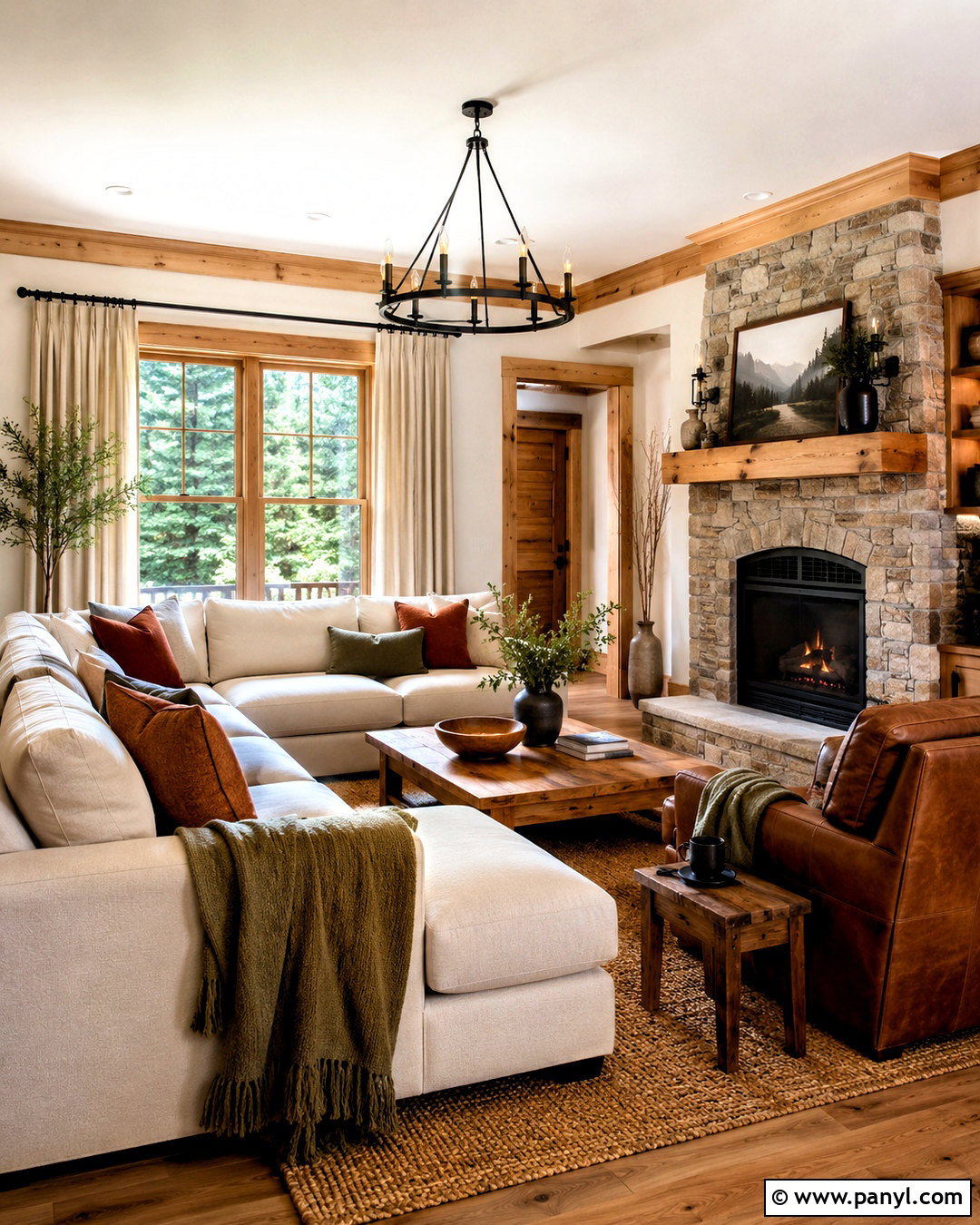 Pine Trim With Creamy Beige Walls - 20 pine trim interior ideas