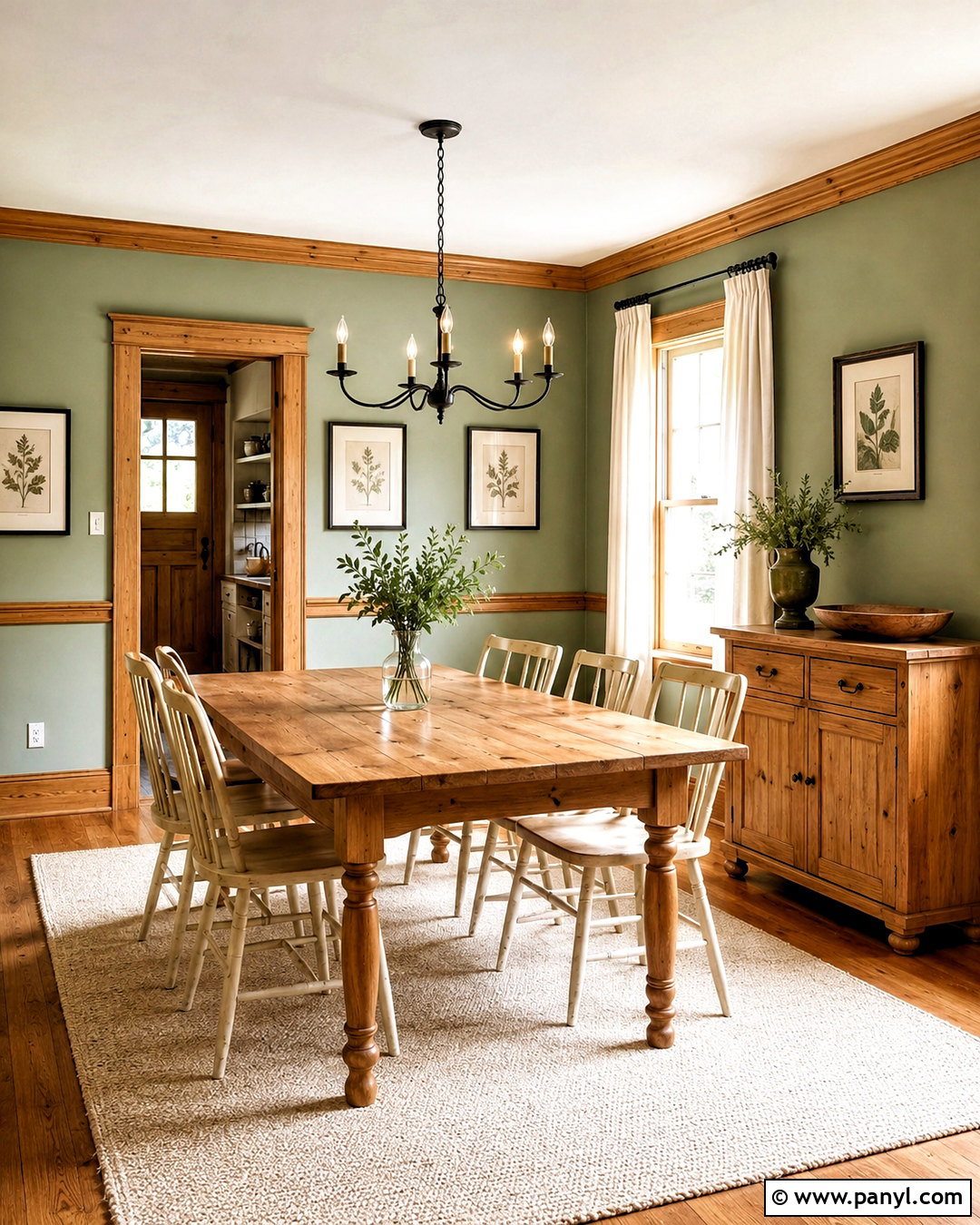 Pine Trim With Sage Green Walls - 20 pine trim interior ideas