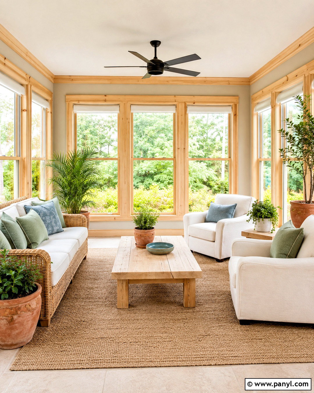 Pine Window Trim Sunroom - 20 pine trim interior ideas