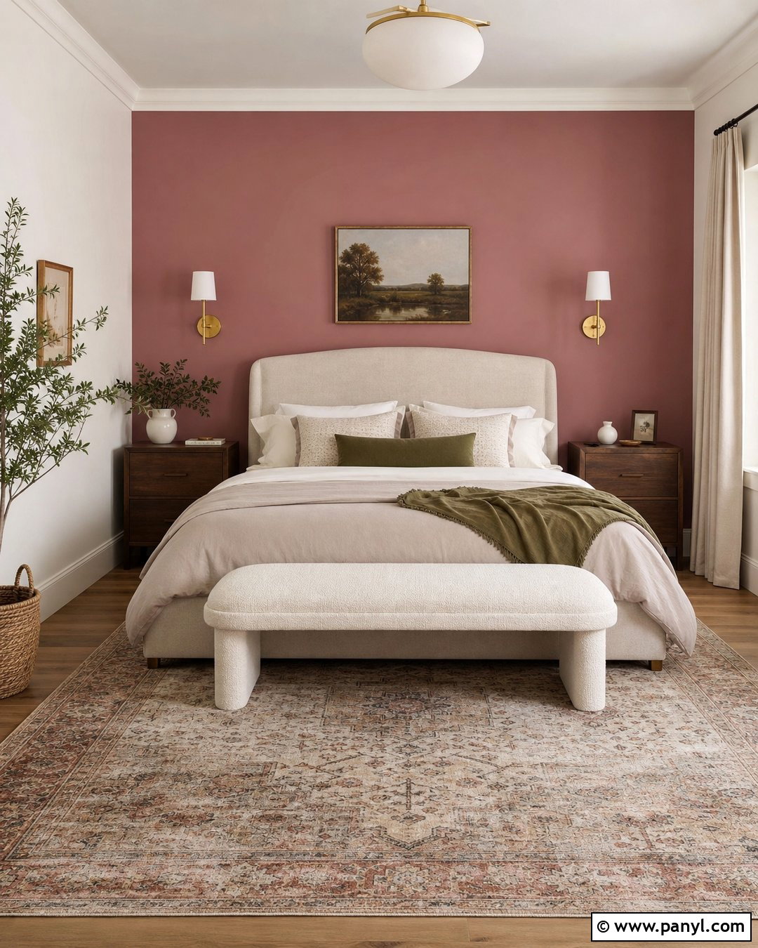 Pink Accent Wall Bedroom - 35 Pink Wall Color Ideas