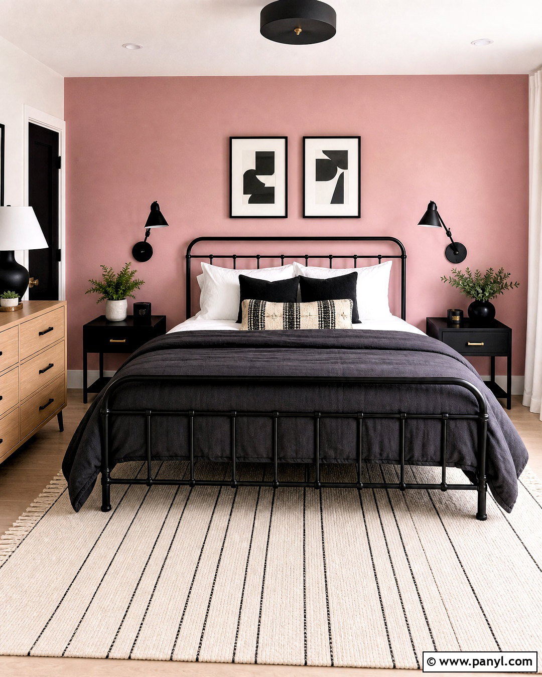 Pink And Black Accent Wall Bedroom - 20 pink accent wall bedroom ideas