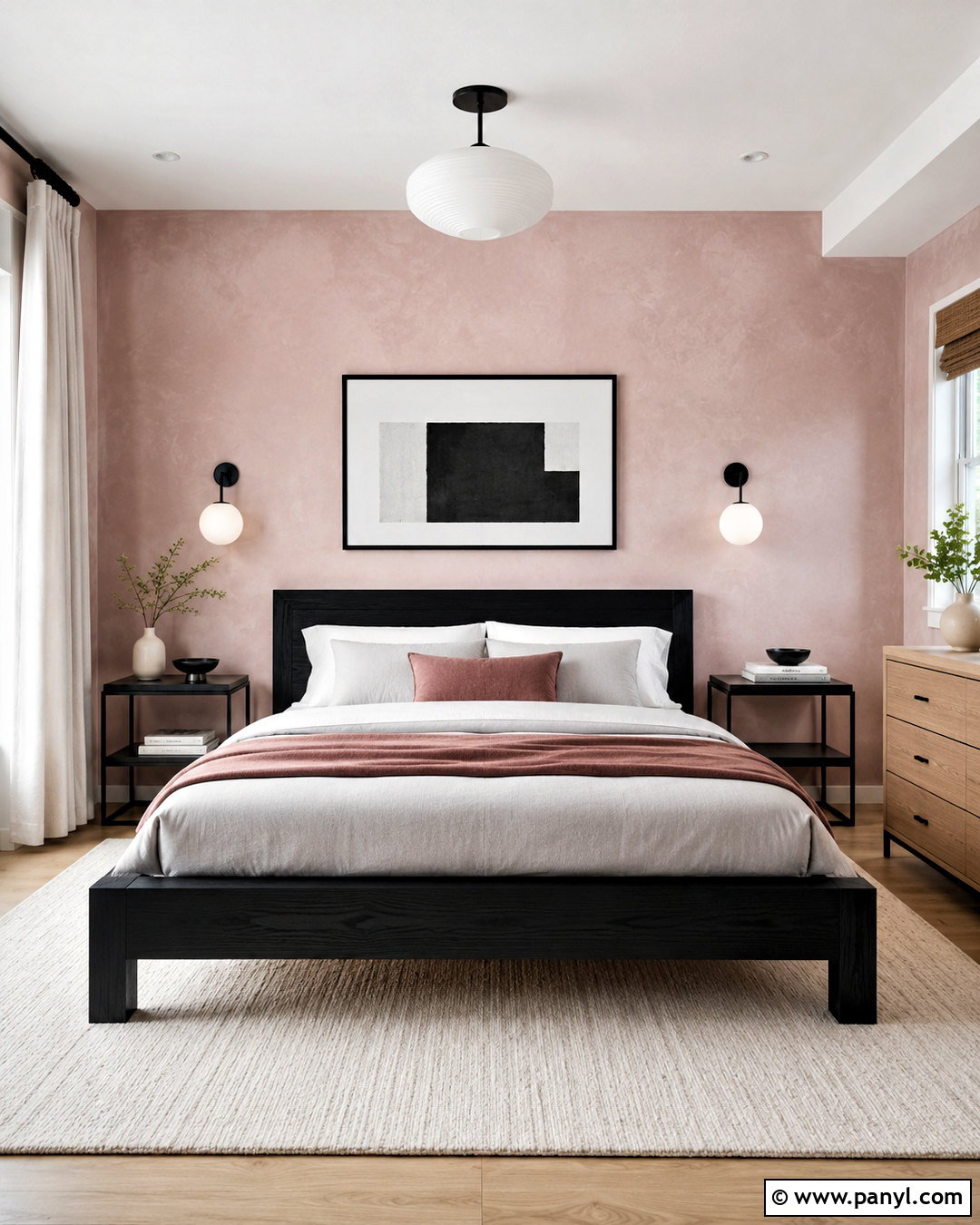 Pink And Black Limewash Bedroom - 20 pink limewash bedroom ideas