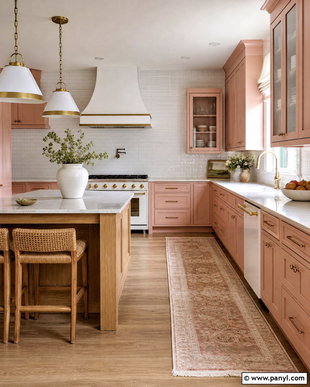 Pink And Brass Kitchen - 20 pink kitchen inspiration ideas