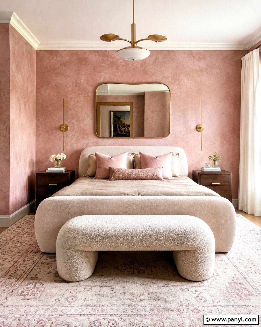 Pink And Brass Limewash Bedroom - 20 pink limewash bedroom ideas