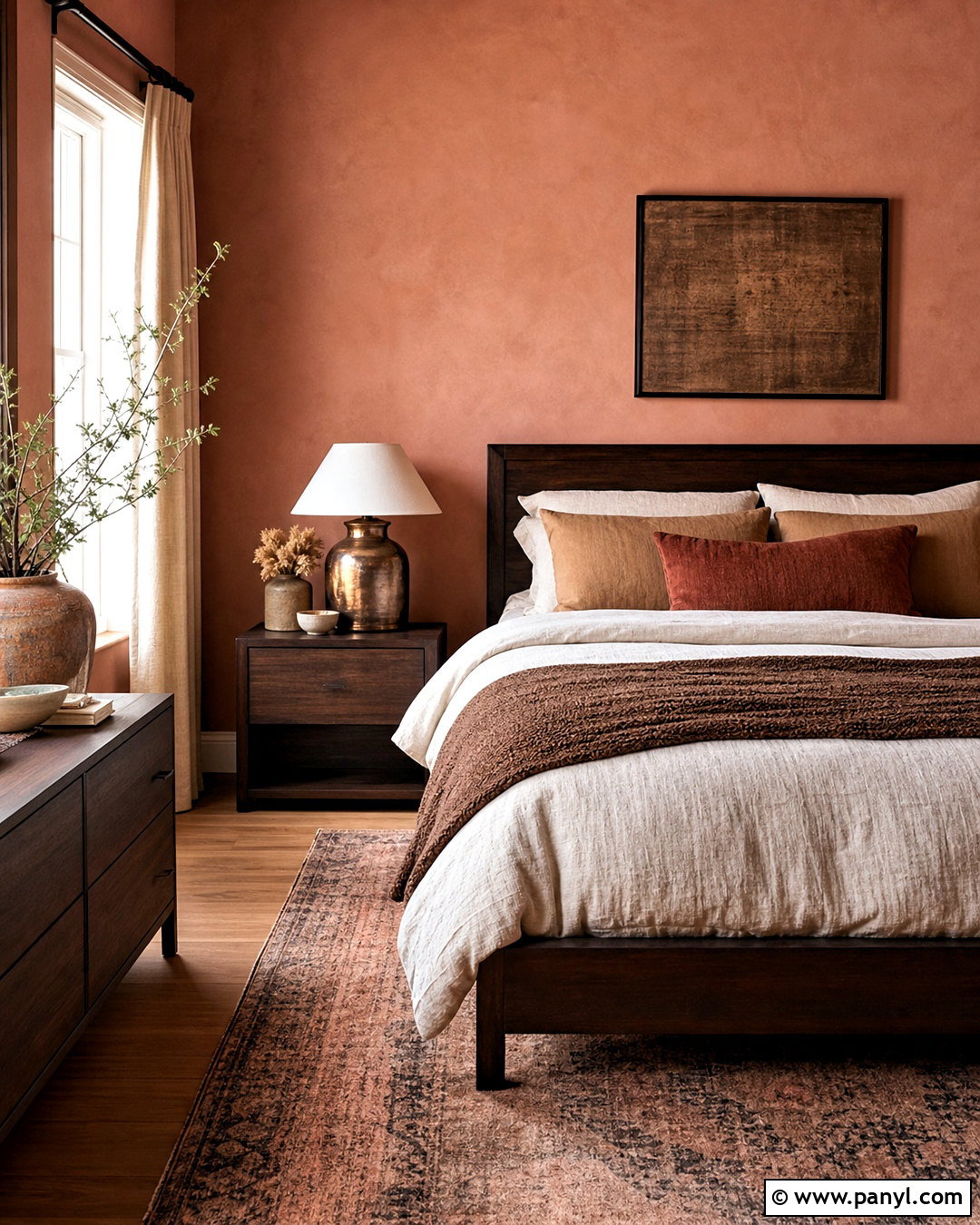 Pink And Brown Earthy Bedroom - 20 bedroom paint colors pink ideas