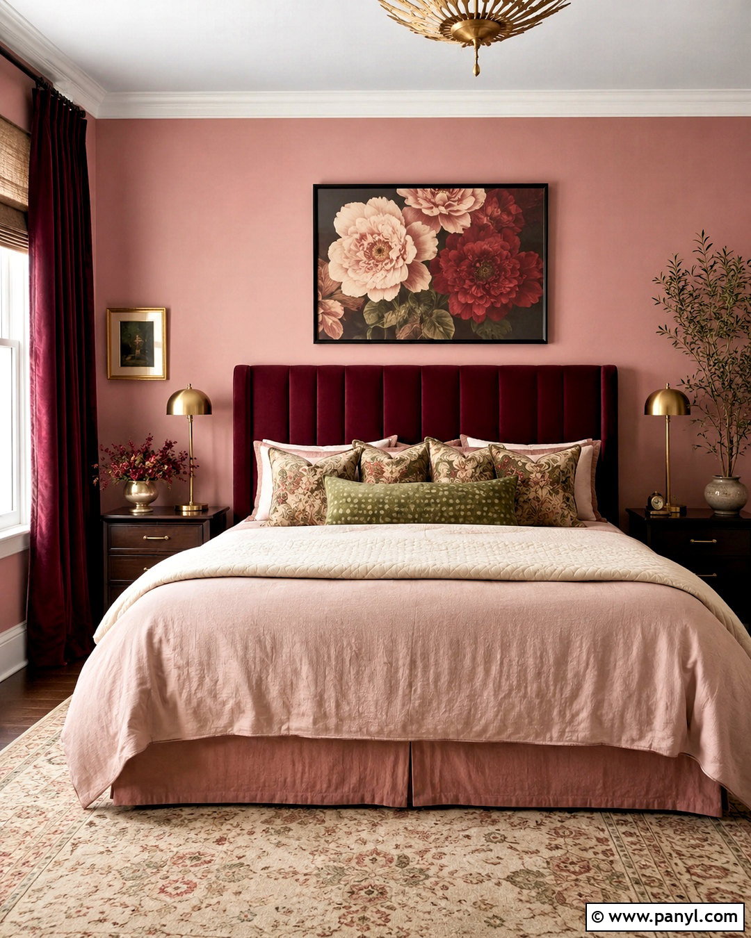 Pink And Burgundy Bedroom - 20 pink colour room ideas