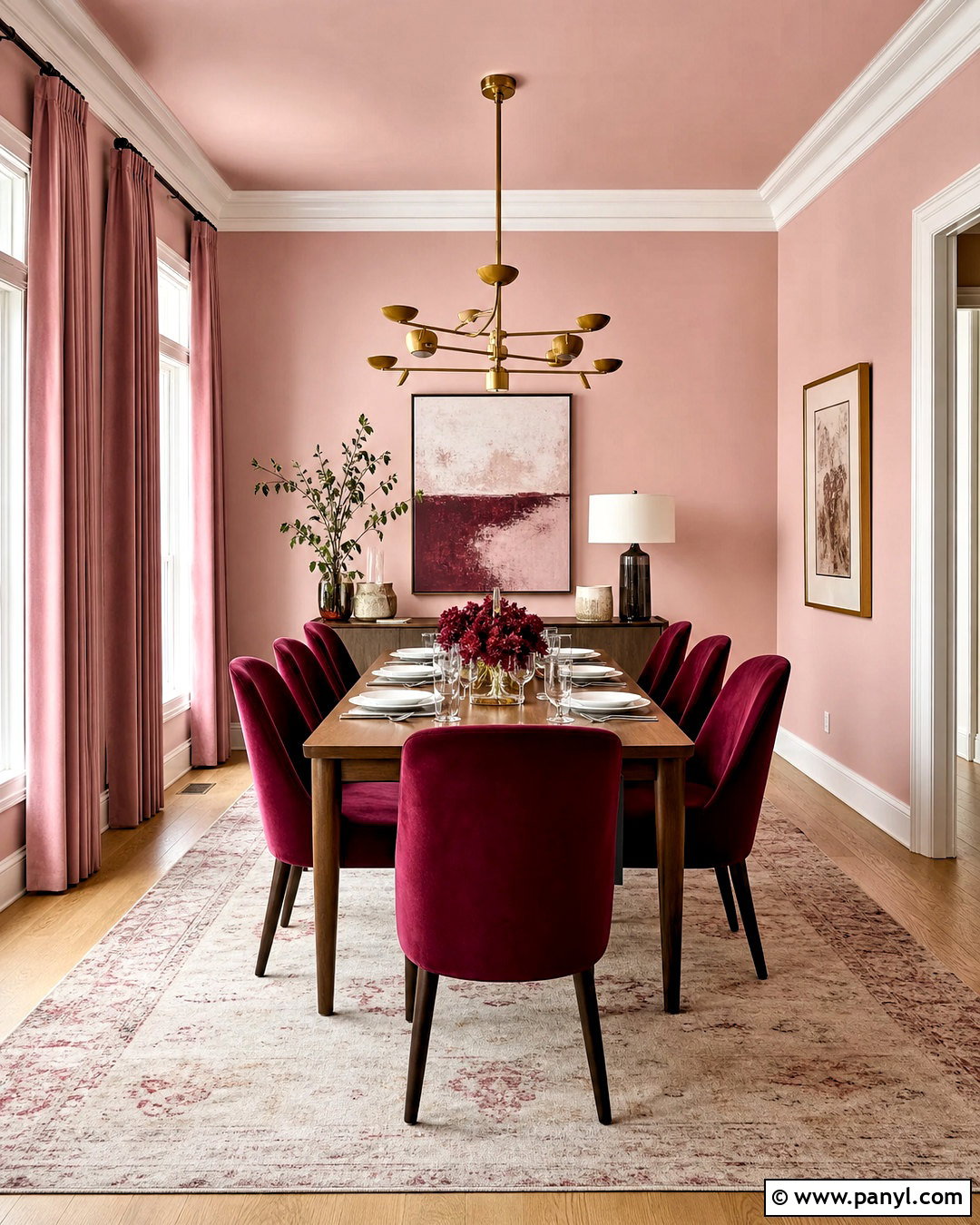 Pink And Burgundy Dining Room - 20 pink room colors