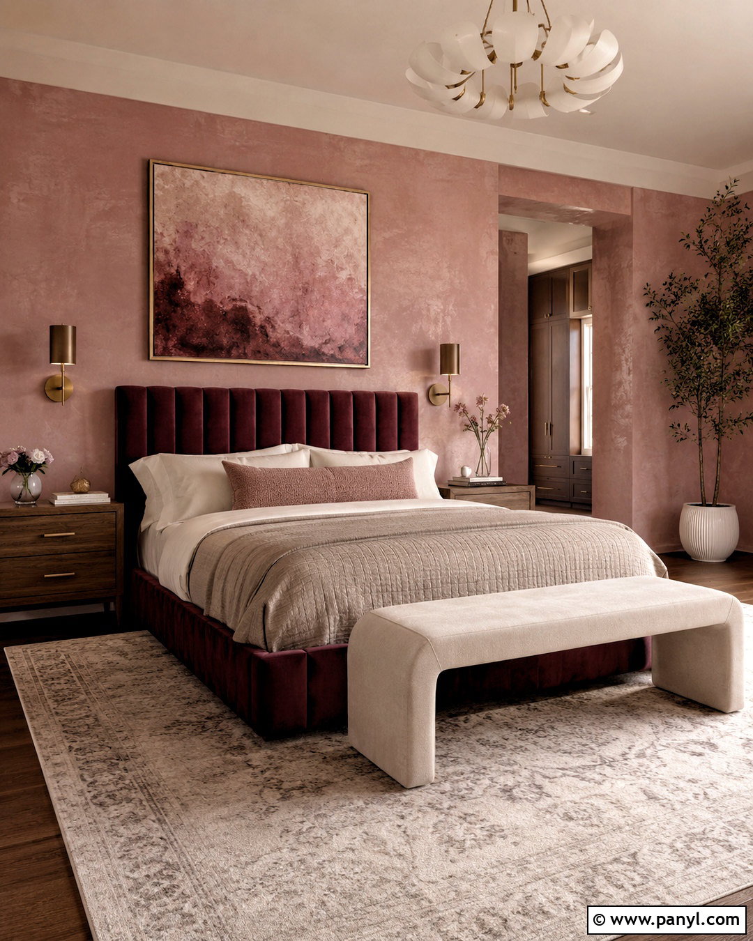 Pink And Burgundy Limewash Bedroom - 20 pink limewash bedroom ideas