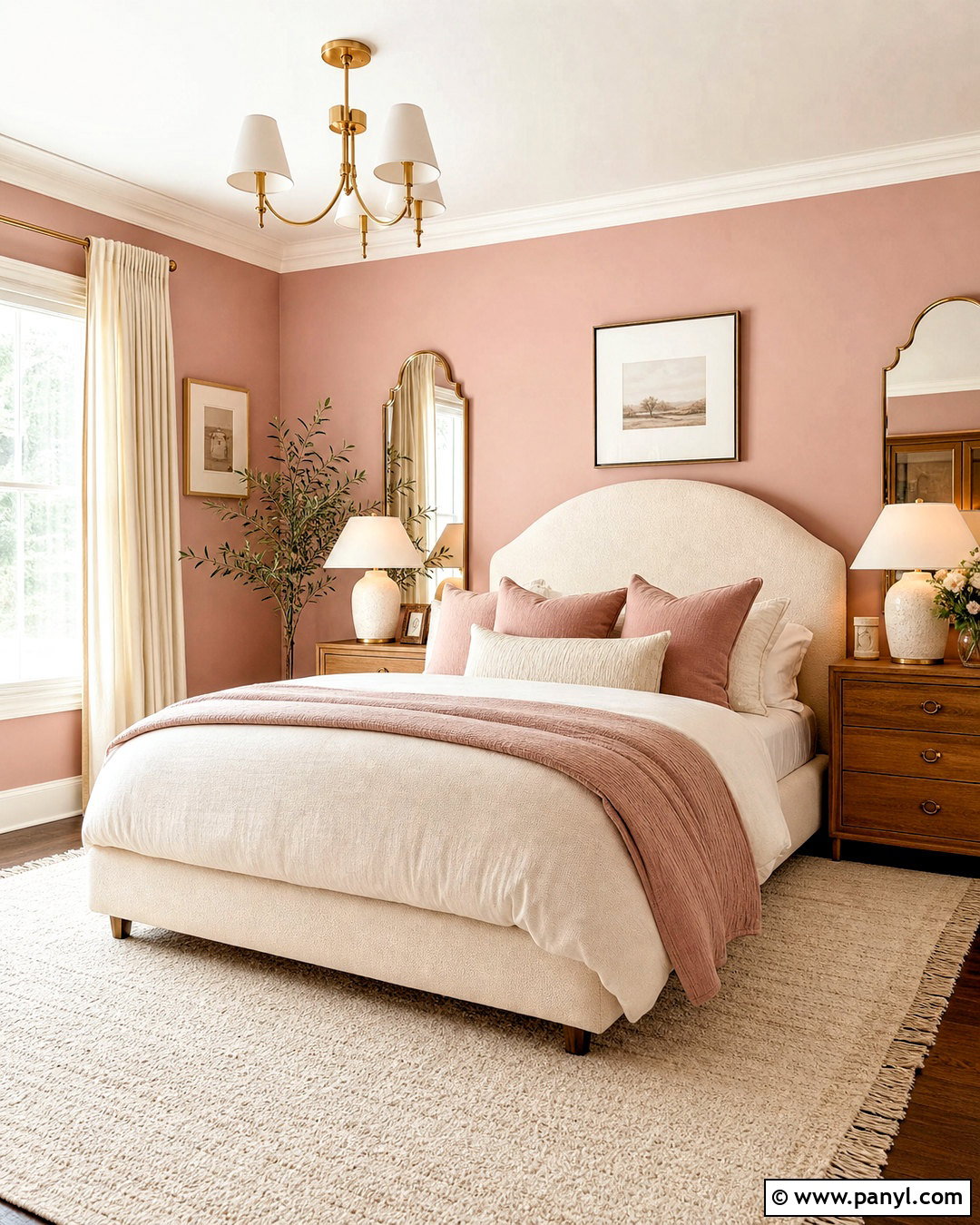 Pink And Cream Bedroom - 20 pink room colors