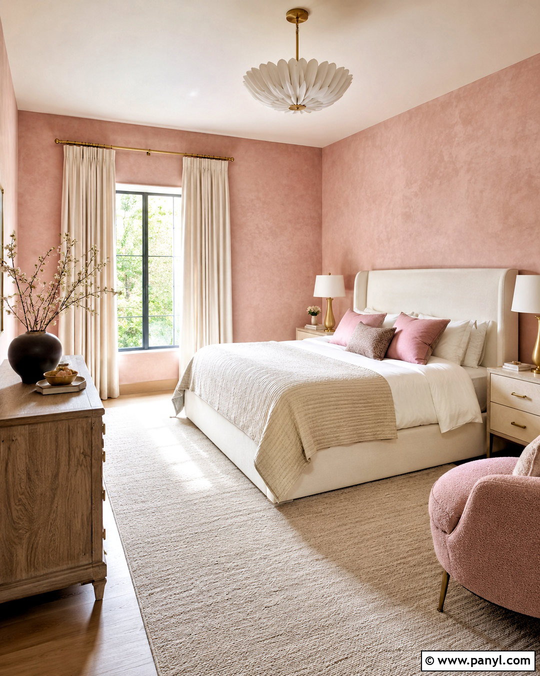 Pink And Cream Limewash Bedroom - 20 pink limewash bedroom ideas